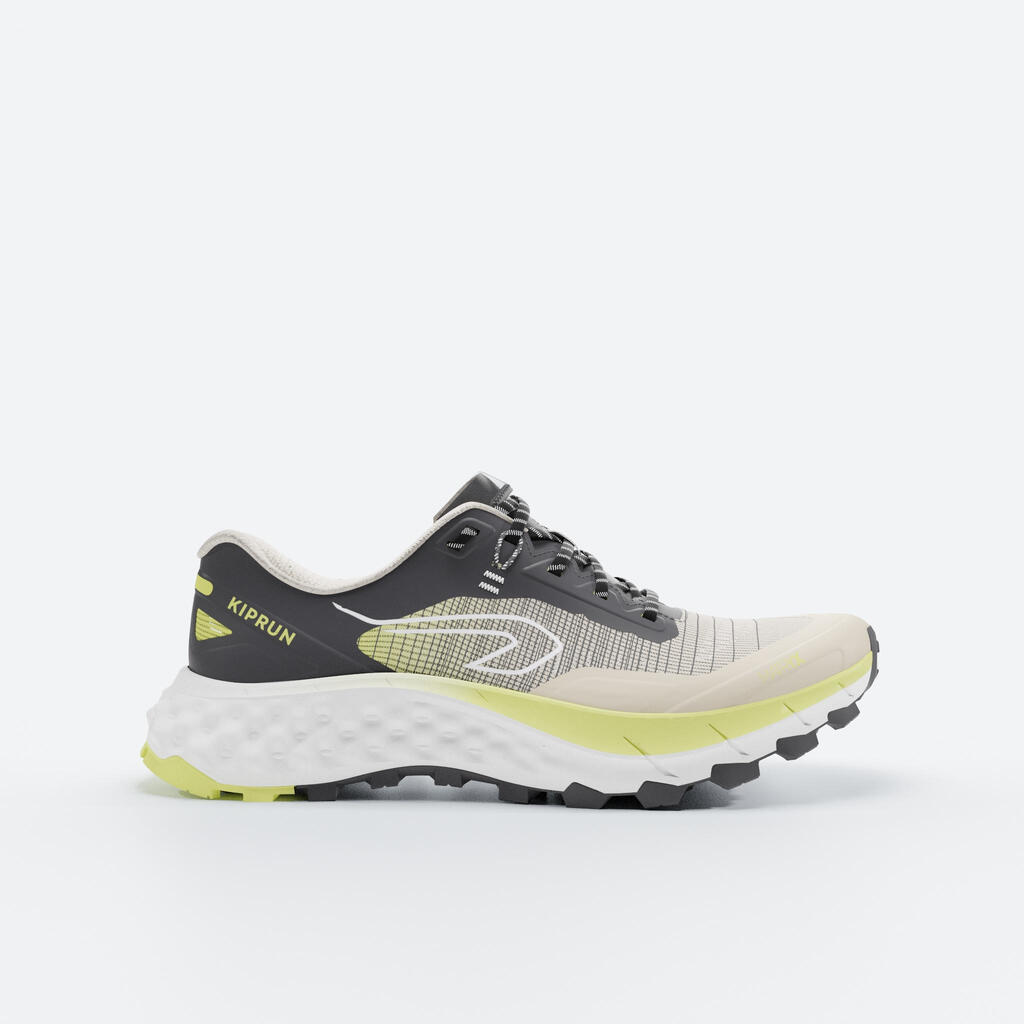 Patike za trail trčanje Kiprun MT Cushion 2 muške - bež/žute