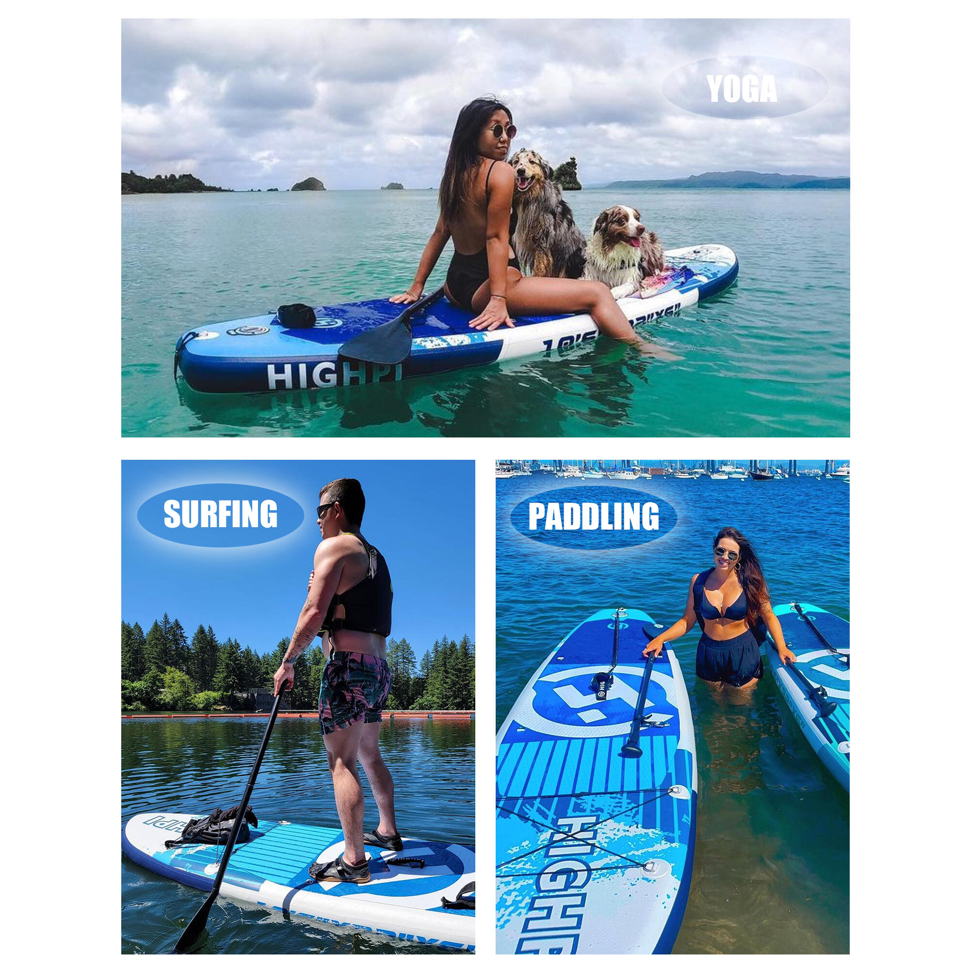 Tabla paddle surf hinchable HIGHPI 10,6. Tabla, hinchador, remo y accesorios 3/6