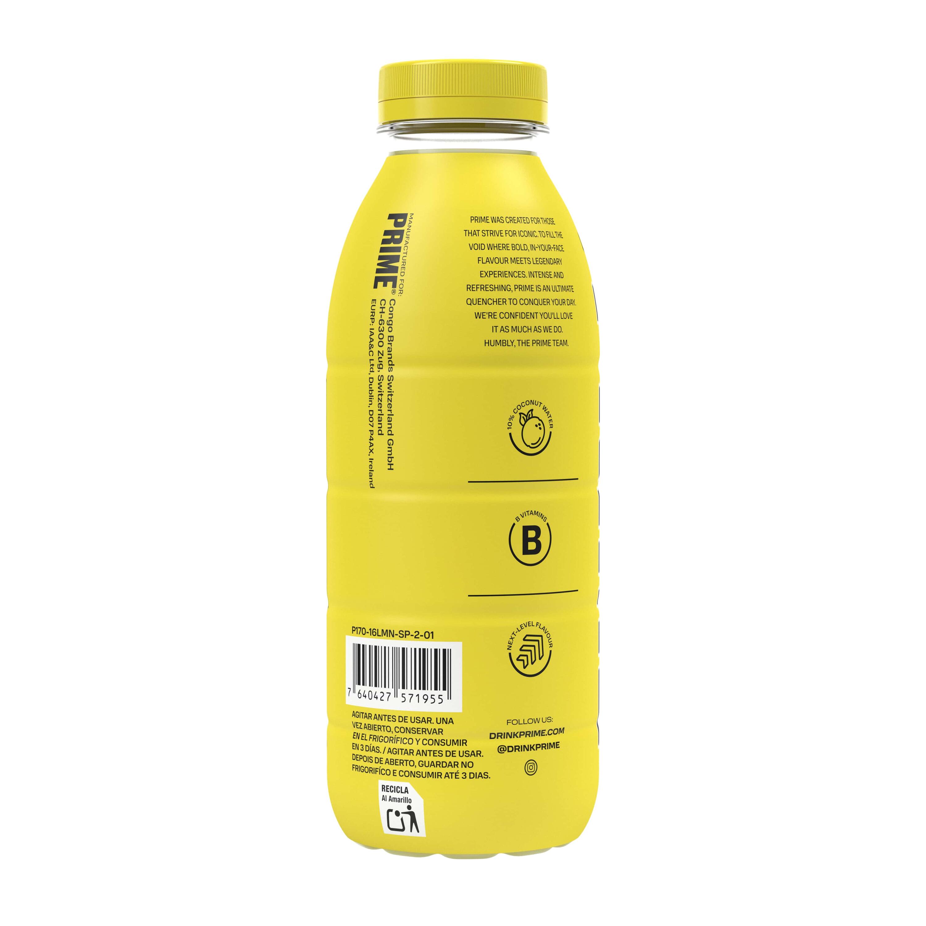 Prime Hydration Drink Lemonade 500ml 3/3