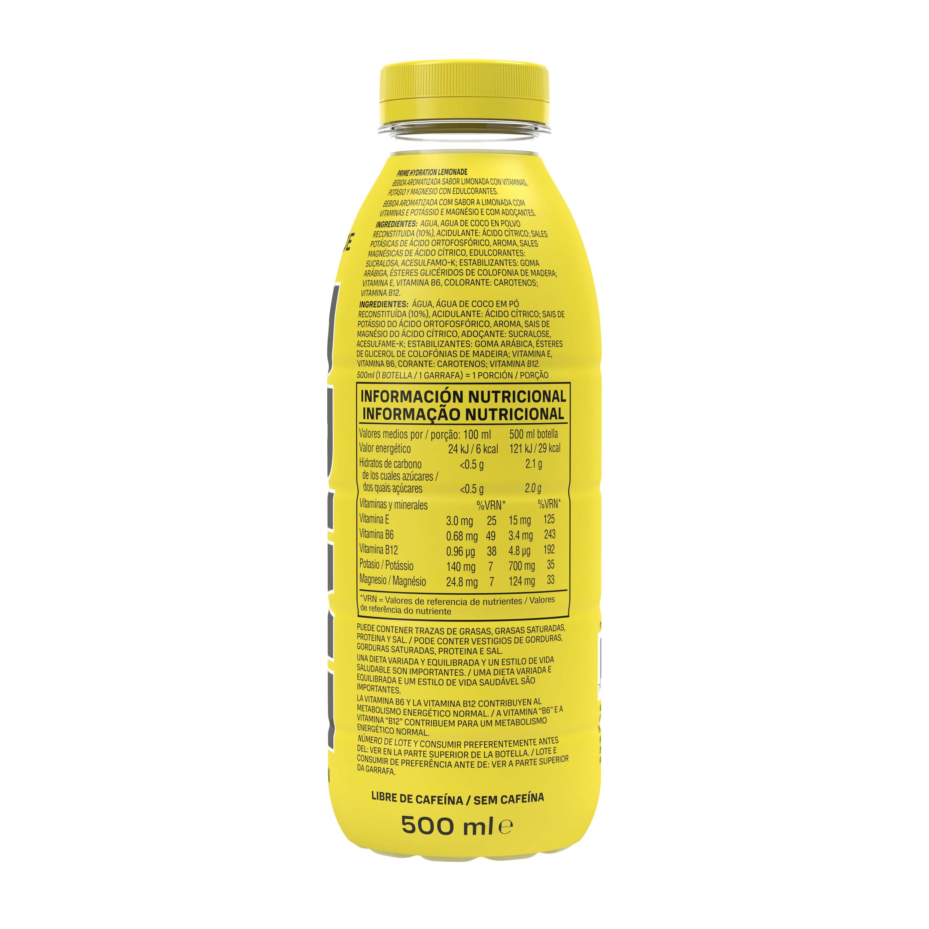 Prime Hydration Drink Lemonade 500ml 2/3