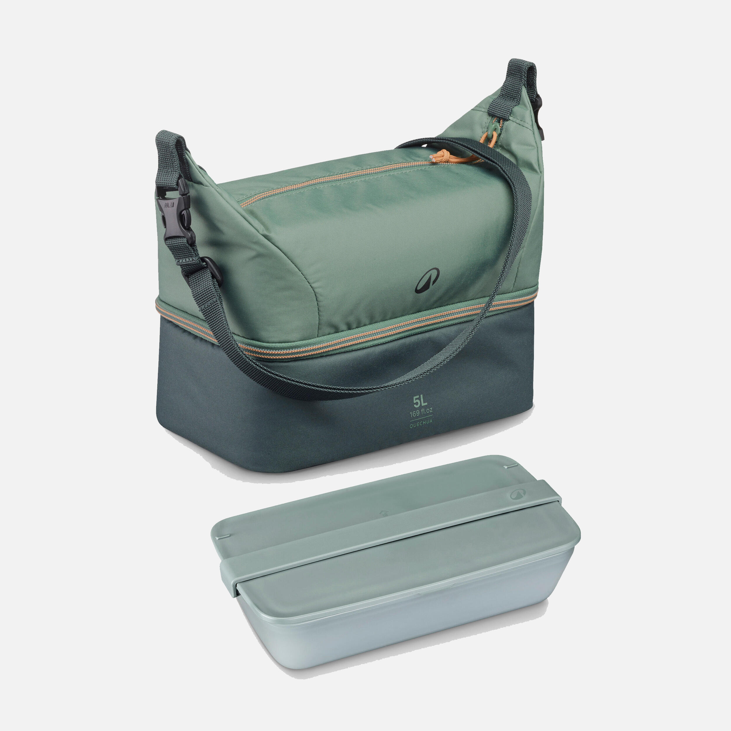 Geantă frigorifică 100 5L cu o cutie alimentară de 1L din plastic