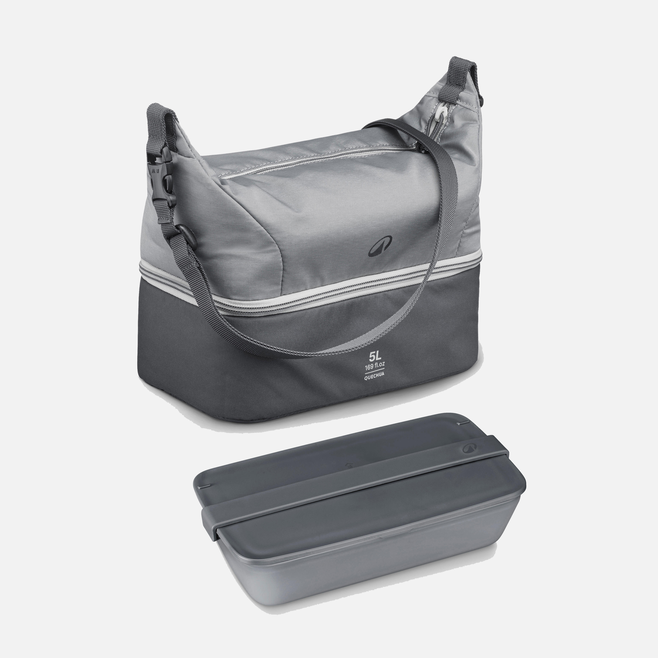 Lunchbox 500 isotherme 5l avec boîte incluse, 1l en plastique alimentaire - Camping - Bivouac - Quechua- Clubs - Entreprises - Collectivités - Associations