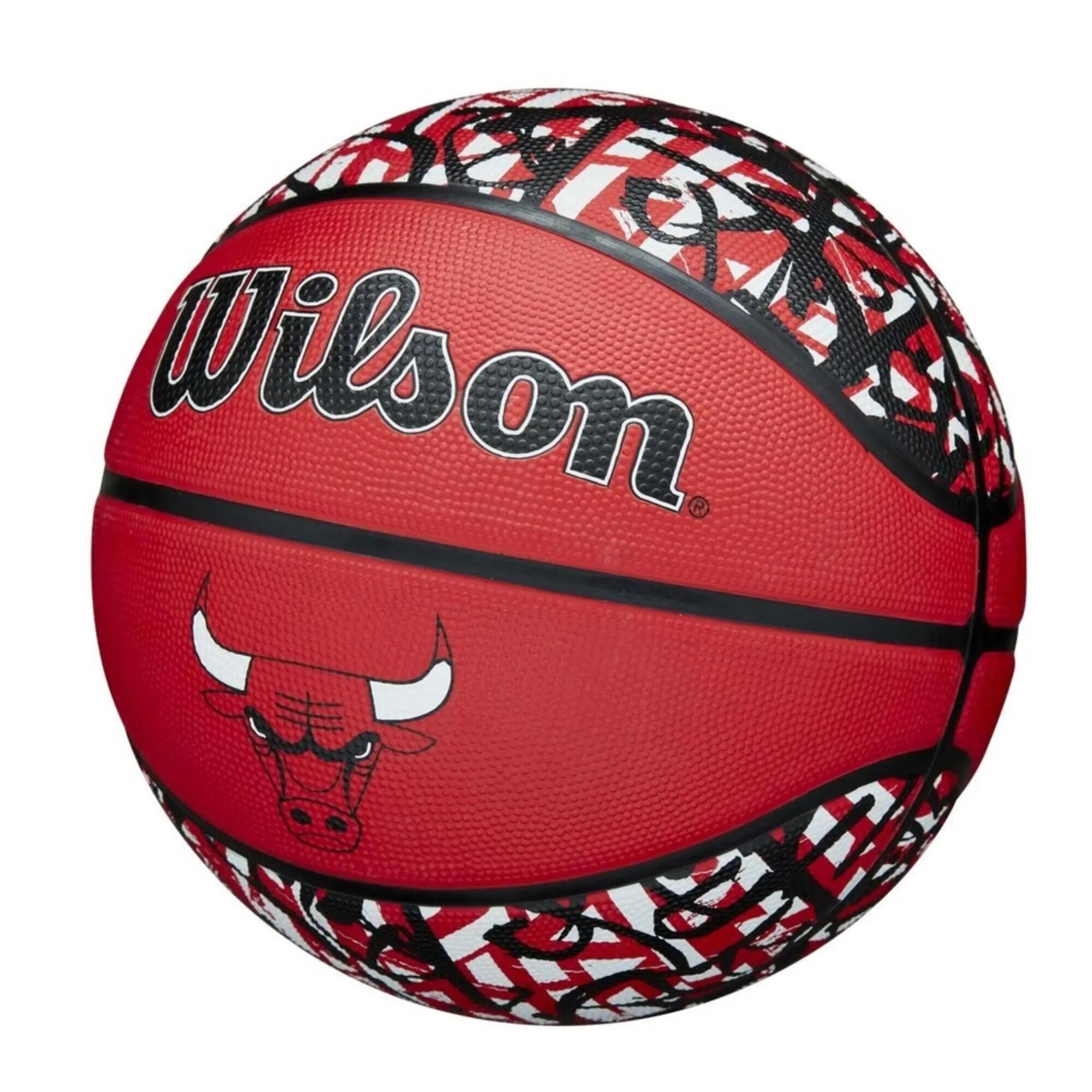 Balón de baloncesto Wilson NBA Graffiti Chicago Bulls - Talla 7 2/6