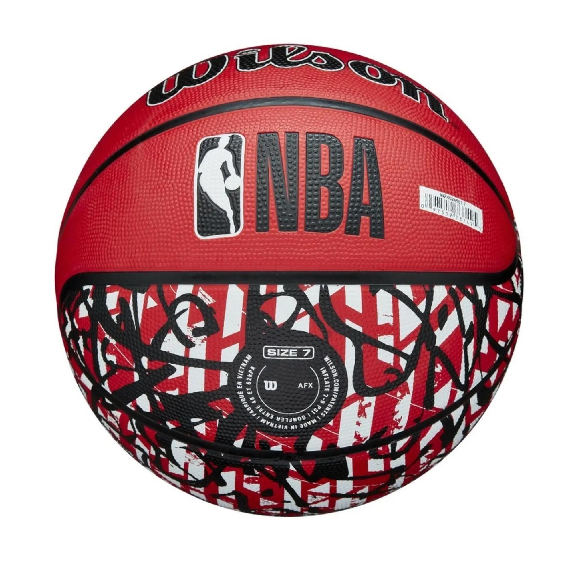 Balón de baloncesto Wilson NBA Graffiti Chicago Bulls - Talla 7 5/6