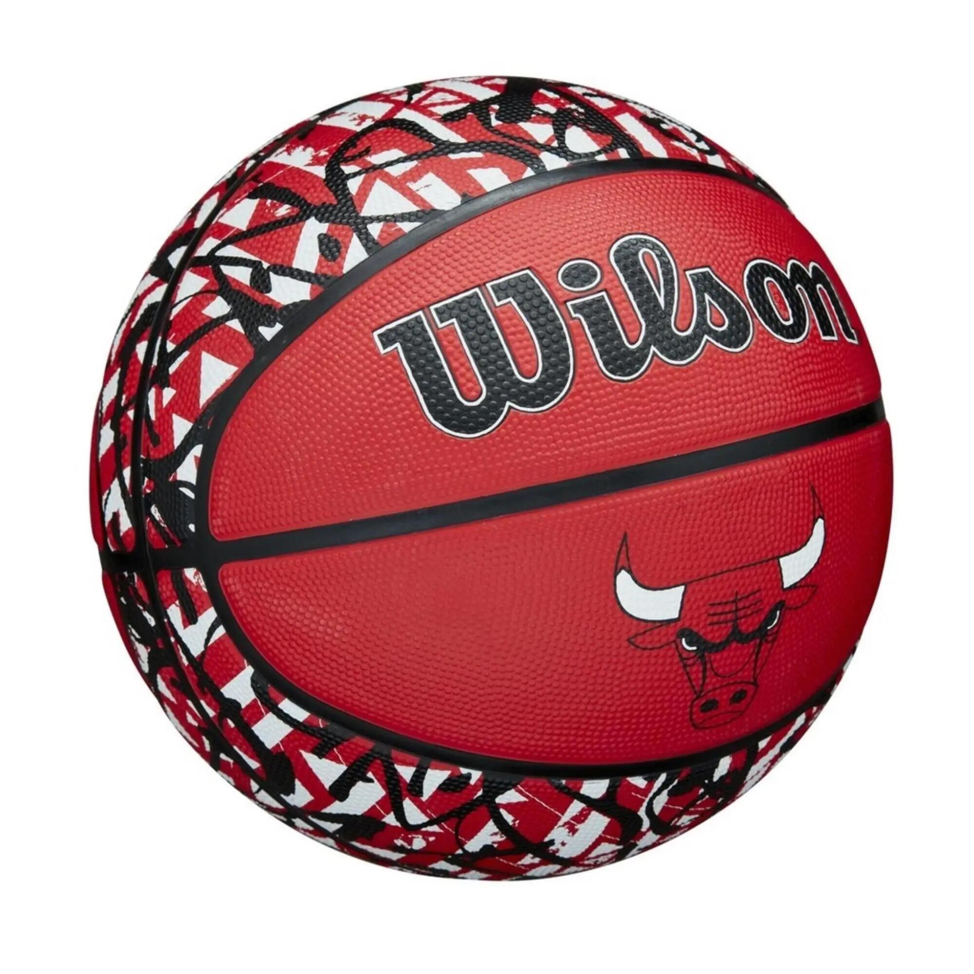 Balón de baloncesto Wilson NBA Graffiti Chicago Bulls - Talla 7 4/6