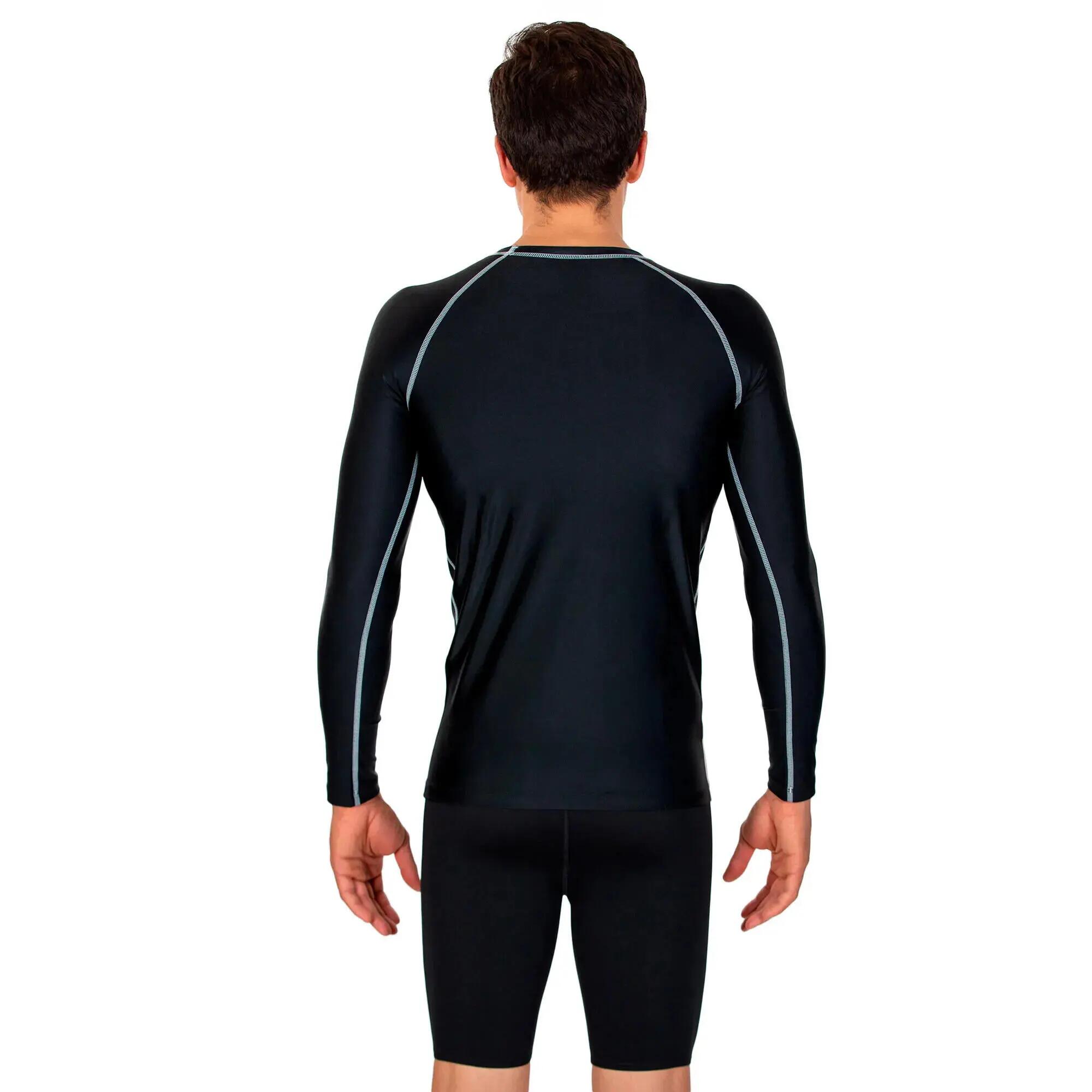Camiseta de protección solar UV manga larga para Adulto - Negro 3/3