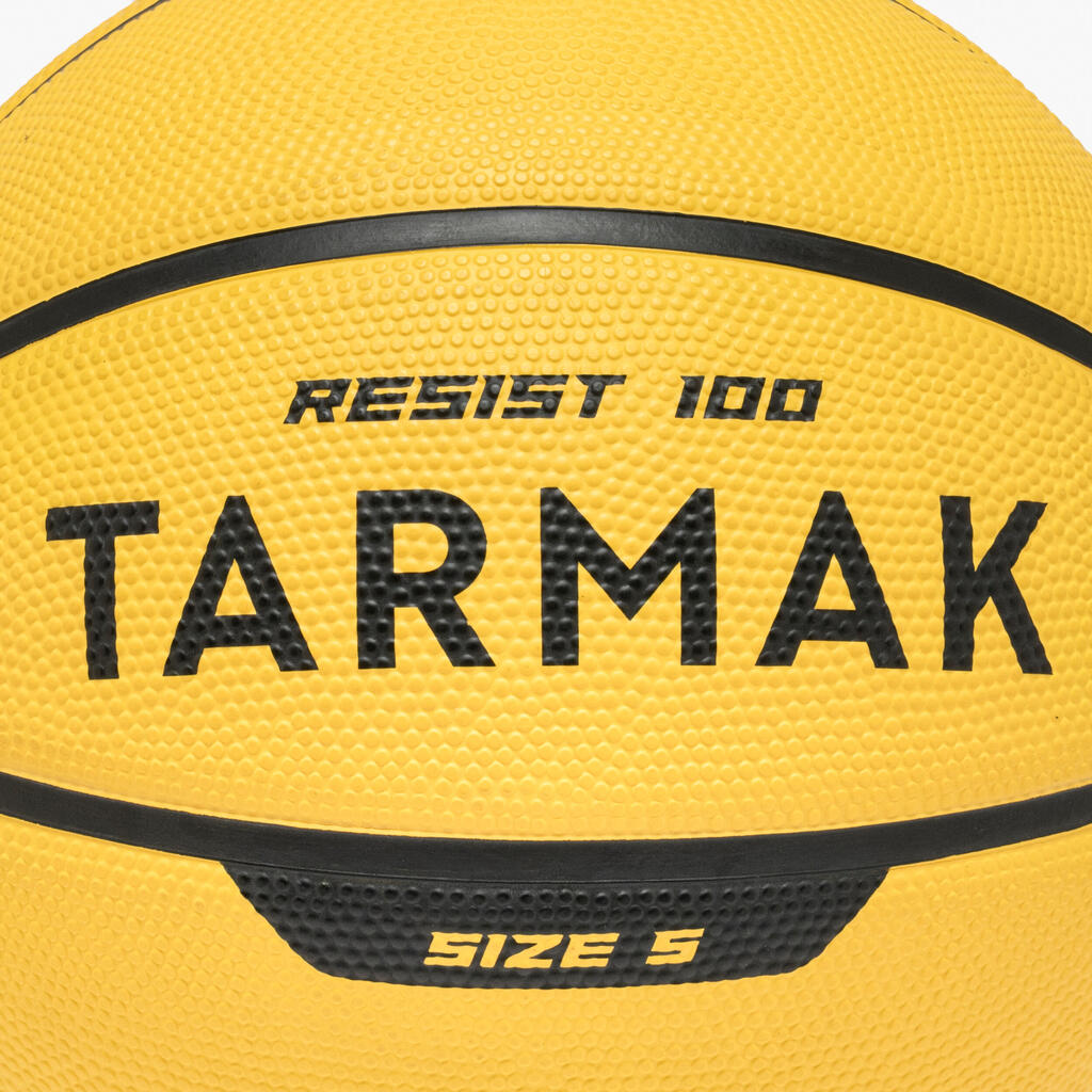 Beginners' Size 5 (Up to 10 Years Old) Basketball R100 - Yellow