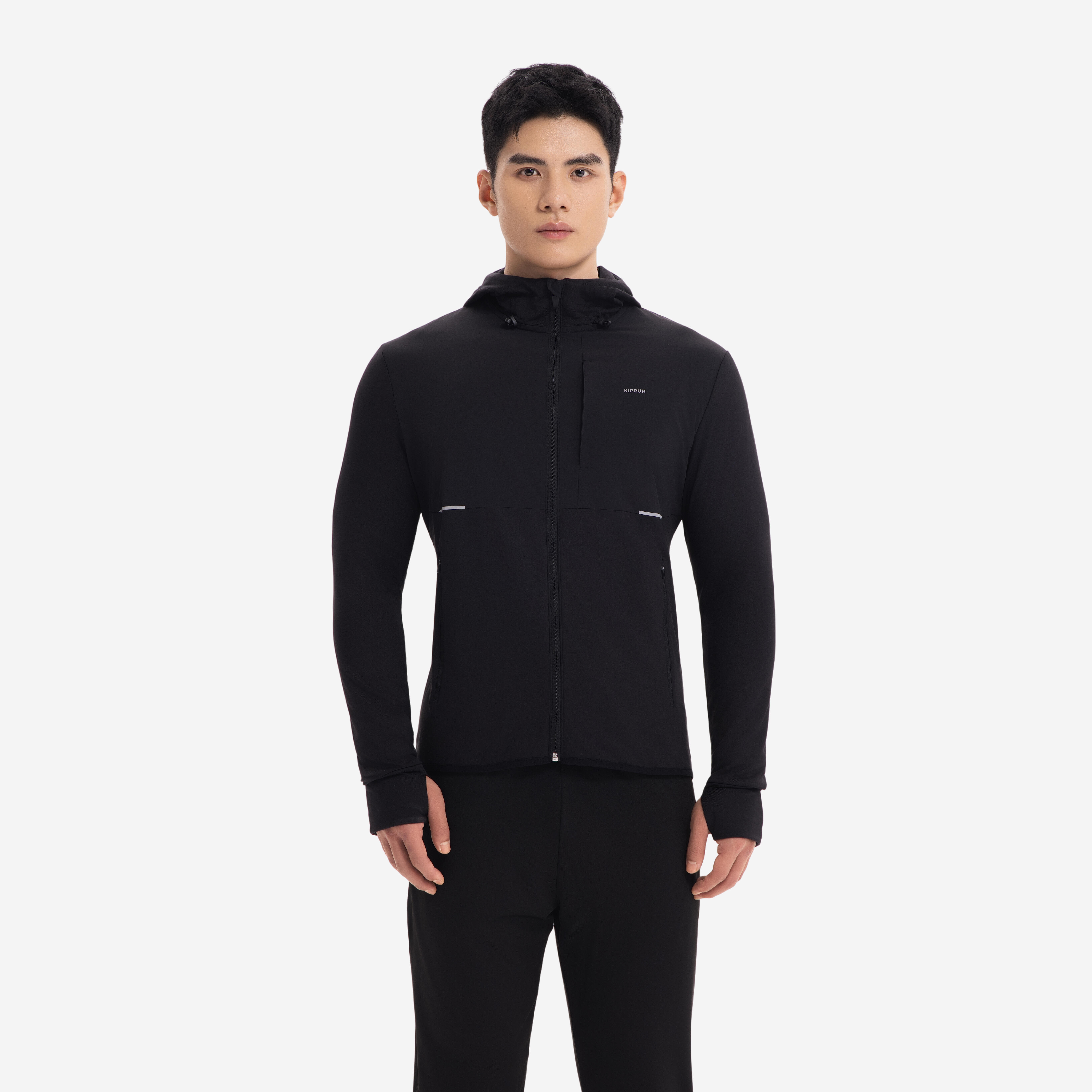 Men's Warm Running Jacket, Run 100 - KIPRUN