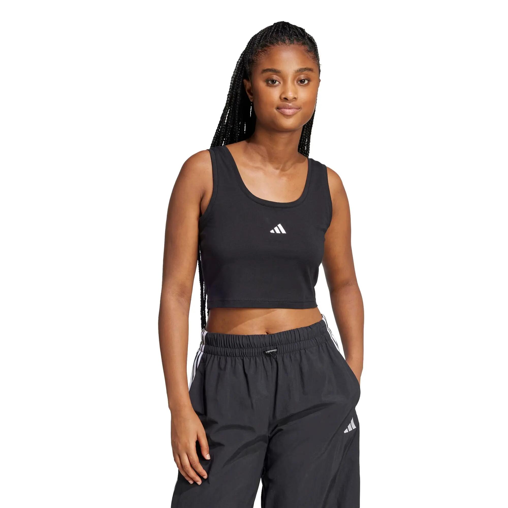Camiseta de algodón Essentials Small Logo para mujer - Negro 4/6
