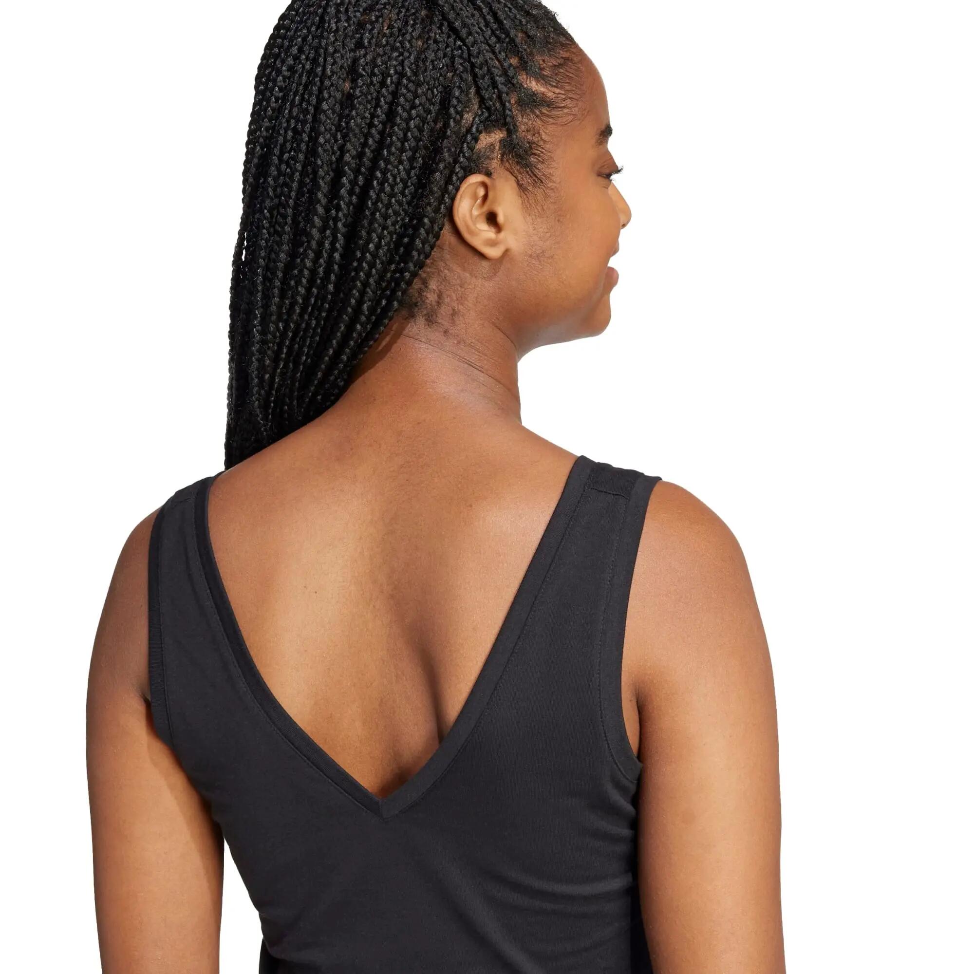 Camiseta de algodón Essentials Small Logo para mujer - Negro 3/6