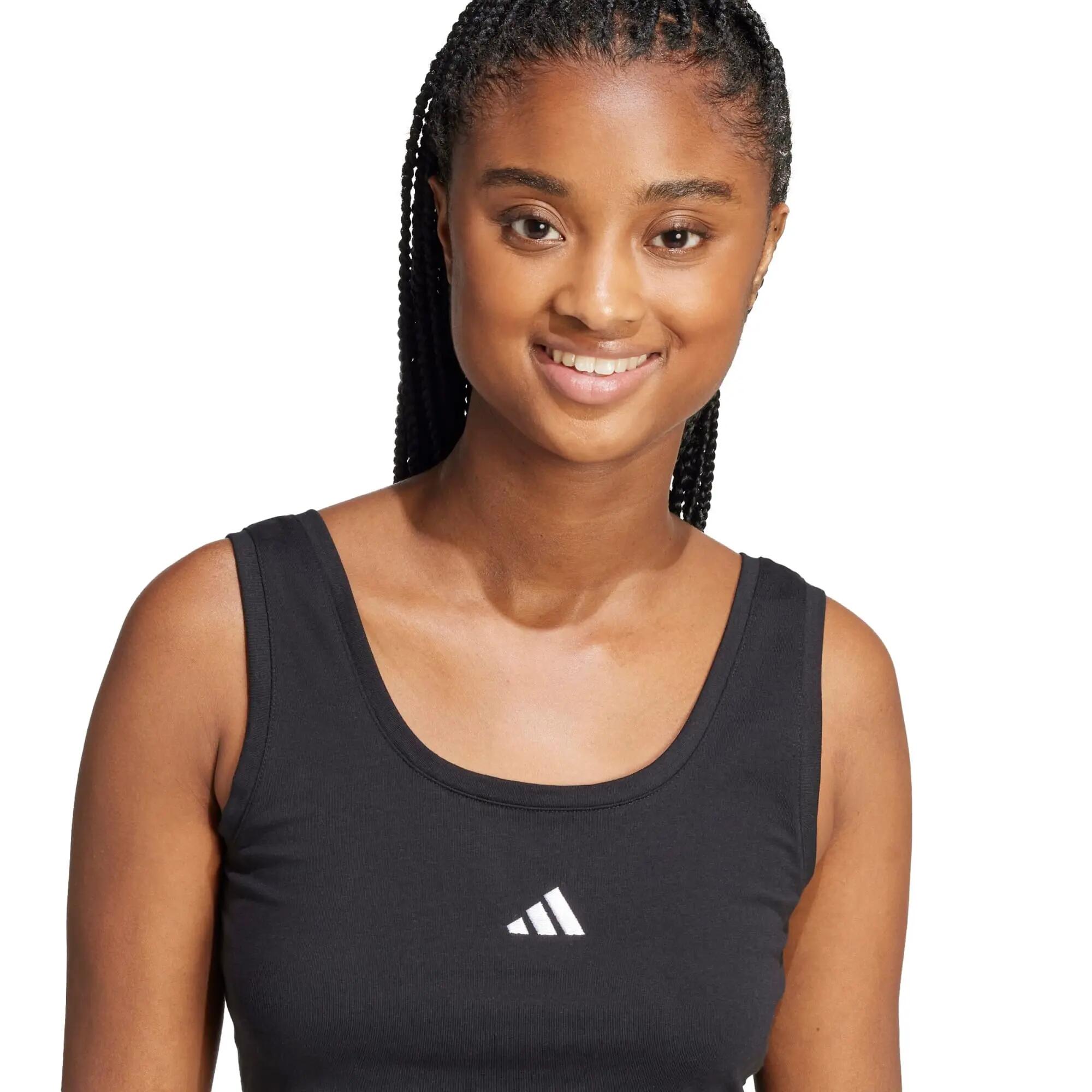 Camiseta de algodón Essentials Small Logo para mujer - Negro 2/6