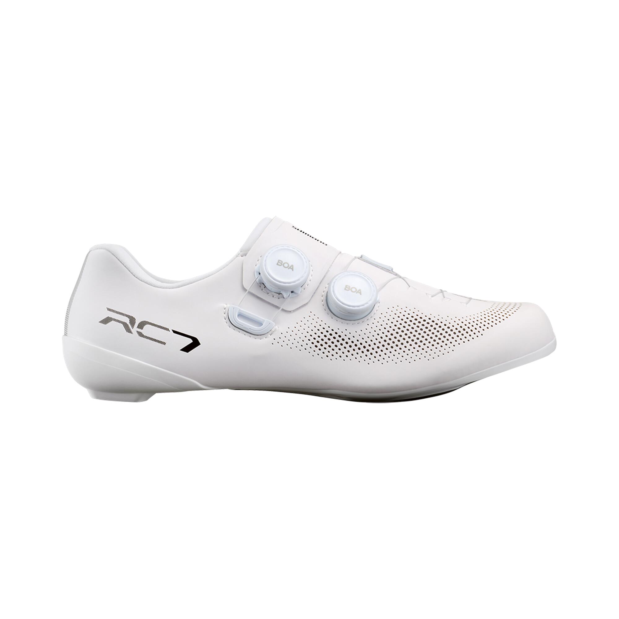 SHIMANO Scarpa bici da corsa Shimano RC703 bianca suola carbonio