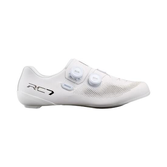 Scarpa bici da corsa Shimano RC703 bianca suola carbonio