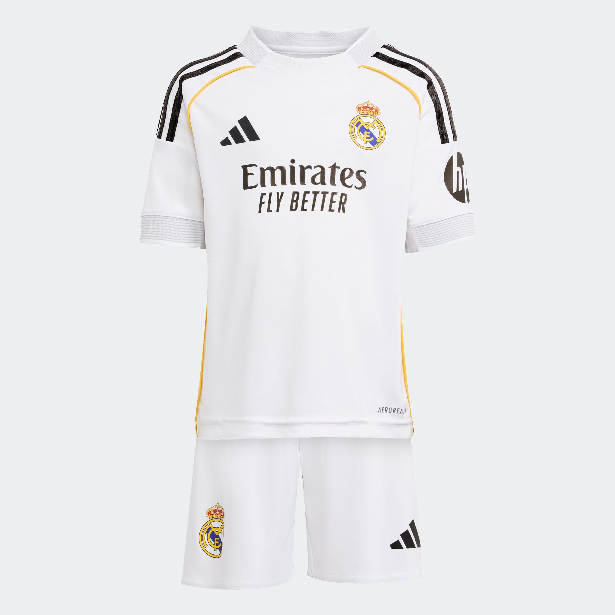 Miniconjunto principal futebol real madrid 25/26 criança