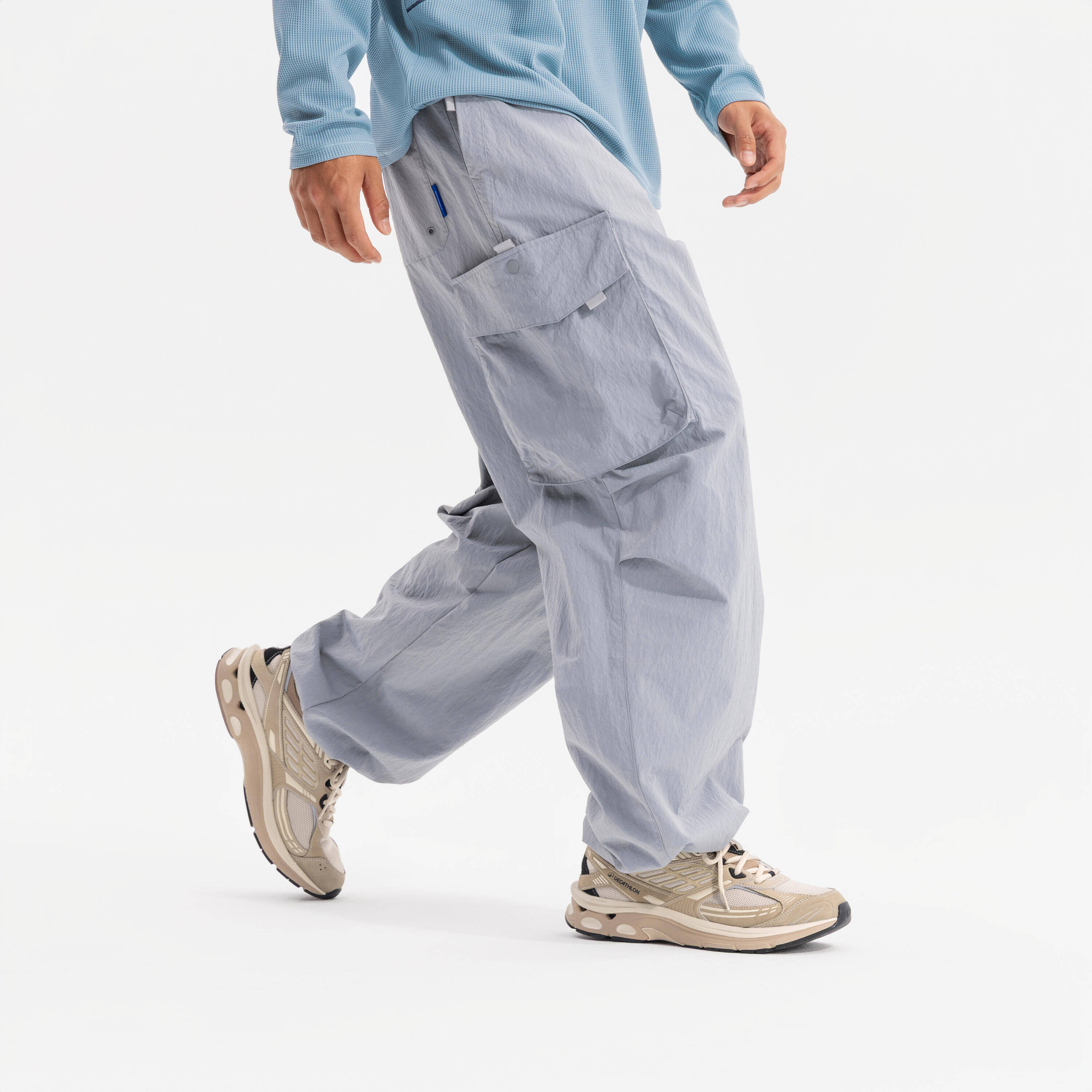 Sportswear oversize cargo pants-steel grey -  3
