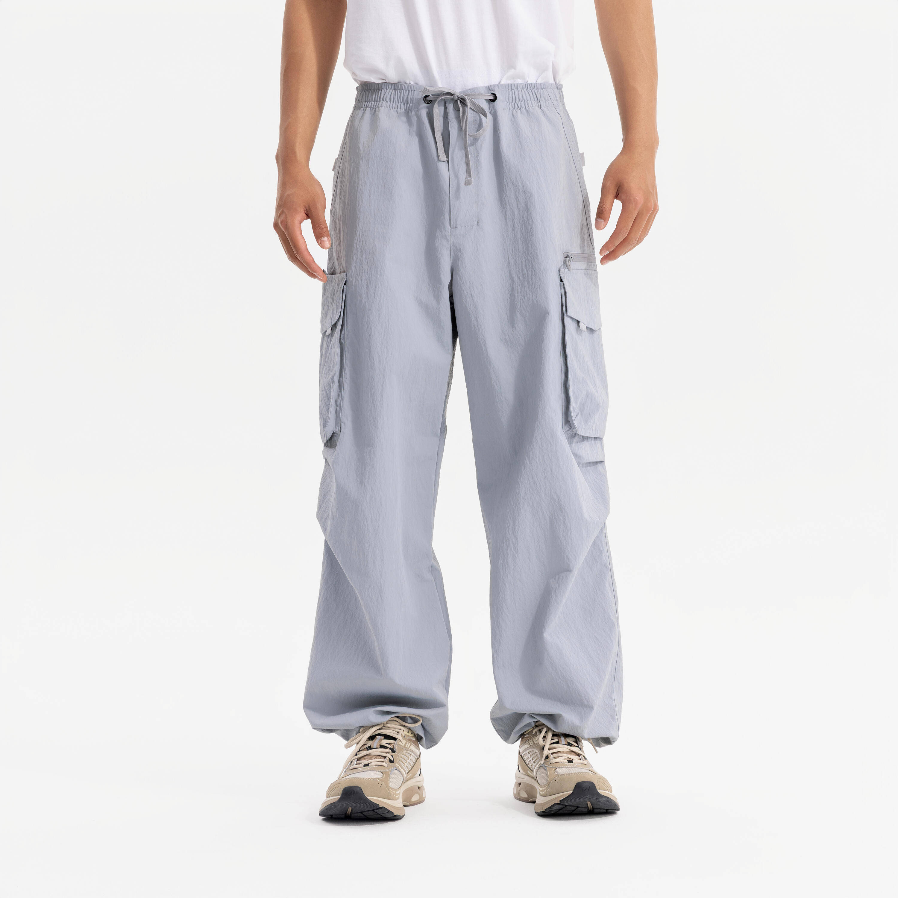 Sportswear oversize cargo pants-steel grey -  2