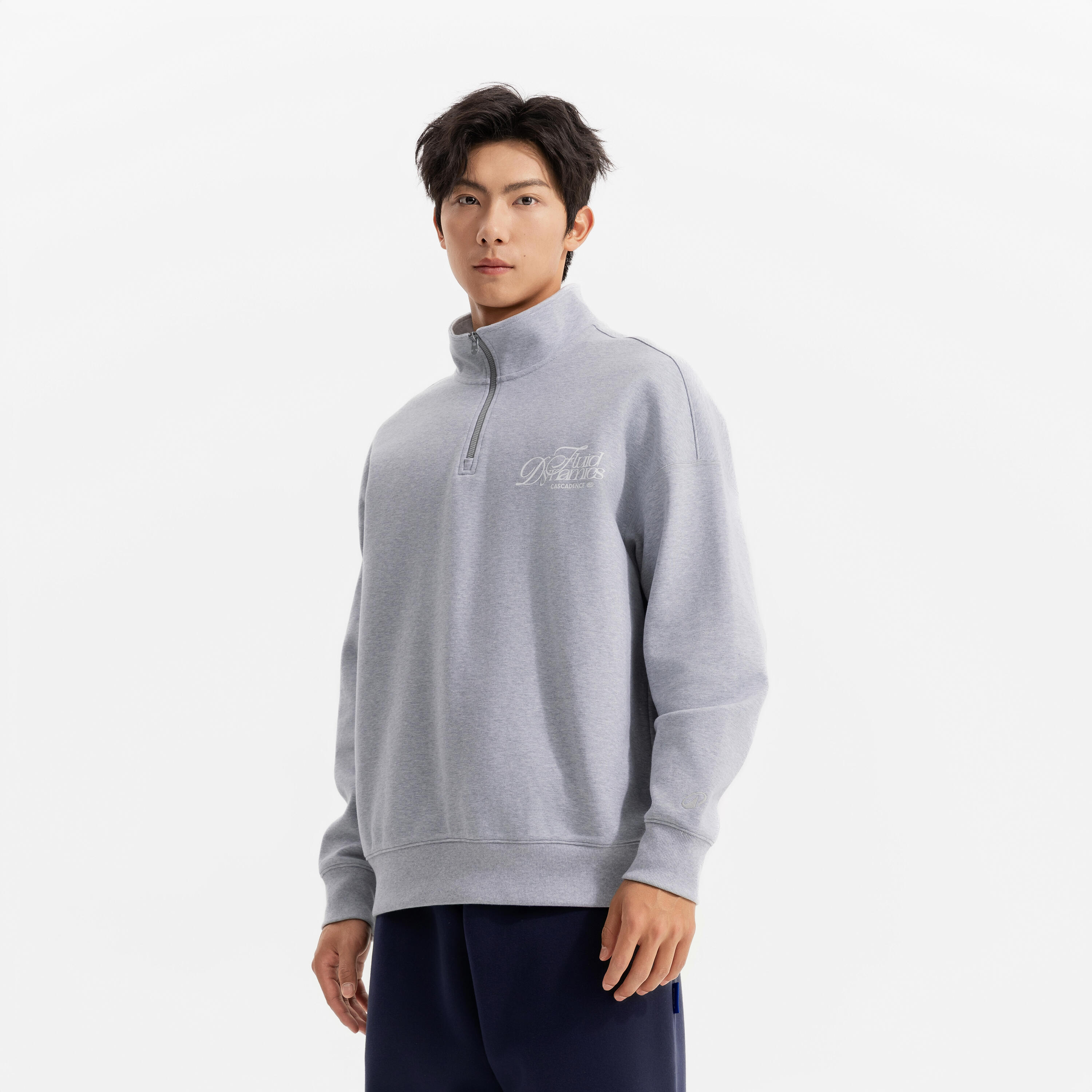 メンズウェア #ACTIVE MOCK NECKN SWEAT - GRAY Alder Pique Sweatshirt - Grey | Levi's® CA
