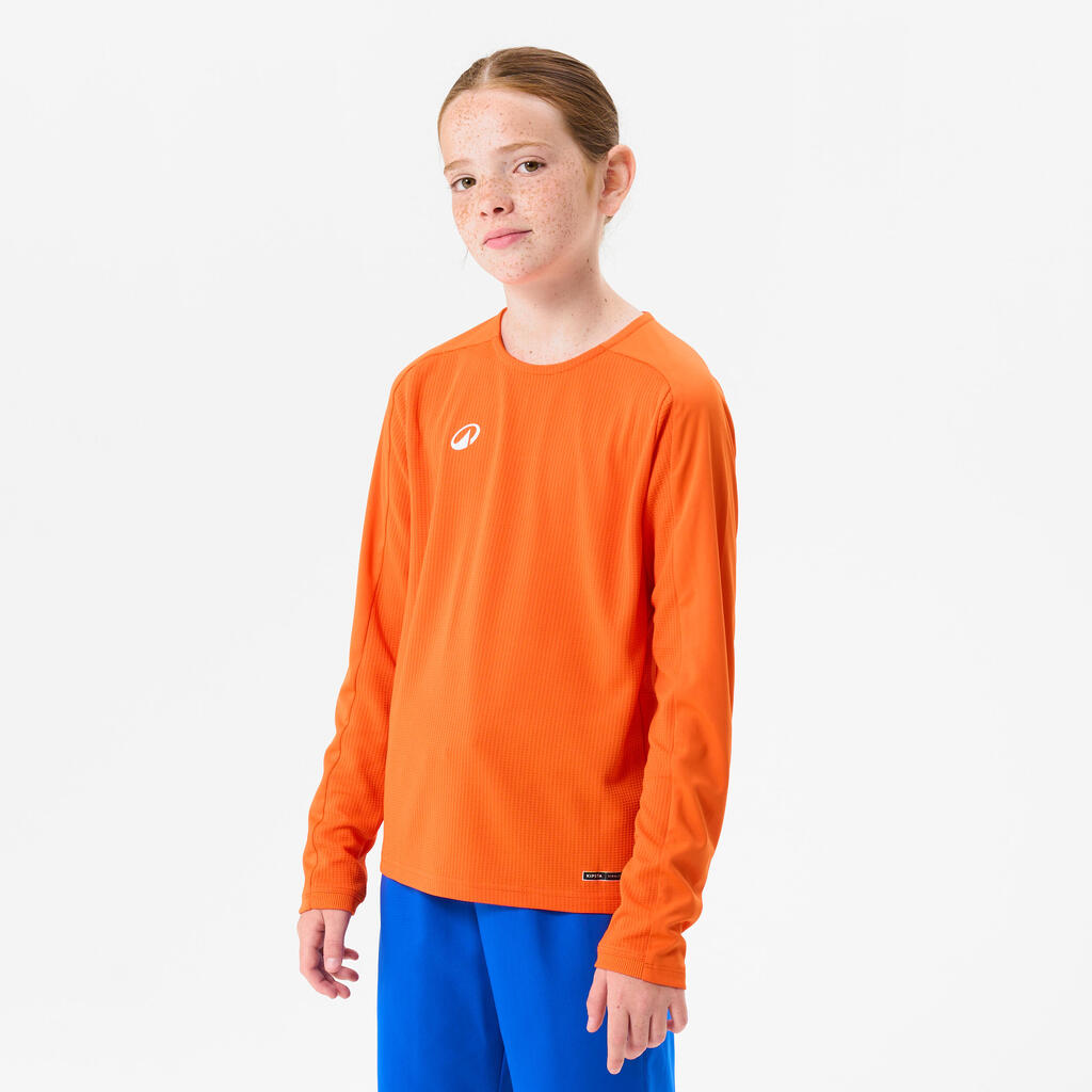 Oranžna majica z dolgimi rokavi VIRALTO za otroke