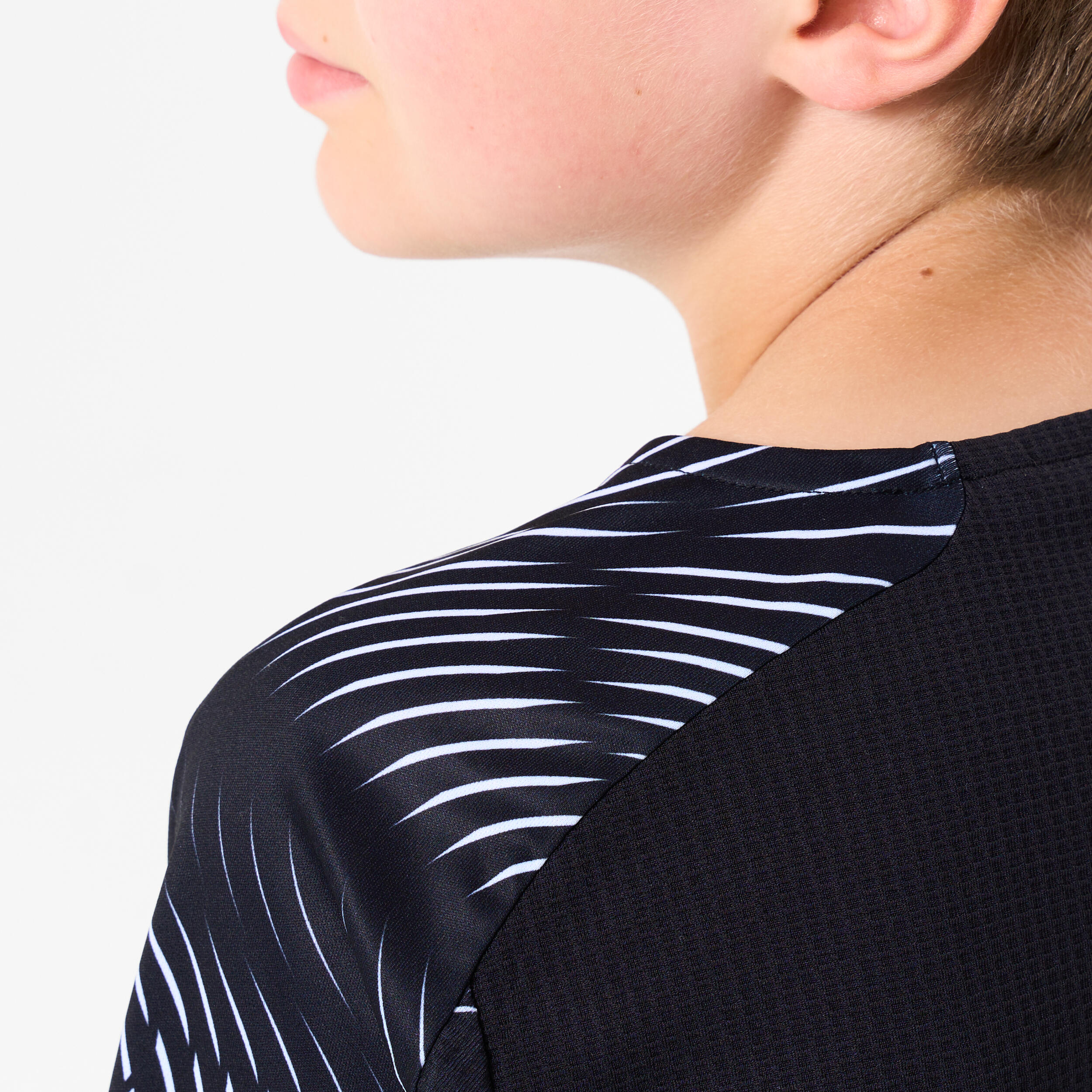 Camisola de Futebol Criança CLUB Wavy Preto/Branco 5/5