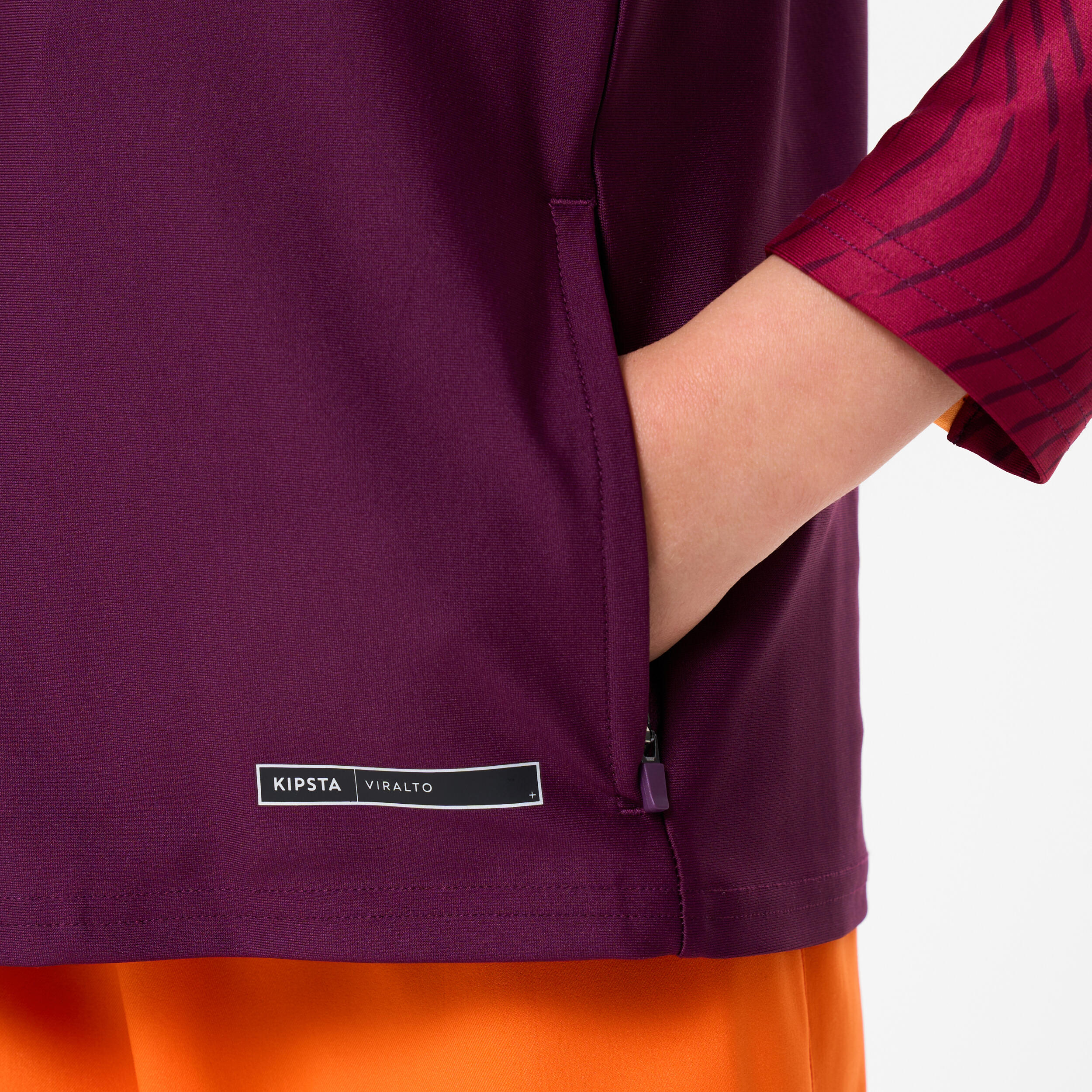 Felpa bambino 1/2 Zip CLUB Wavy bordeaux  5/7