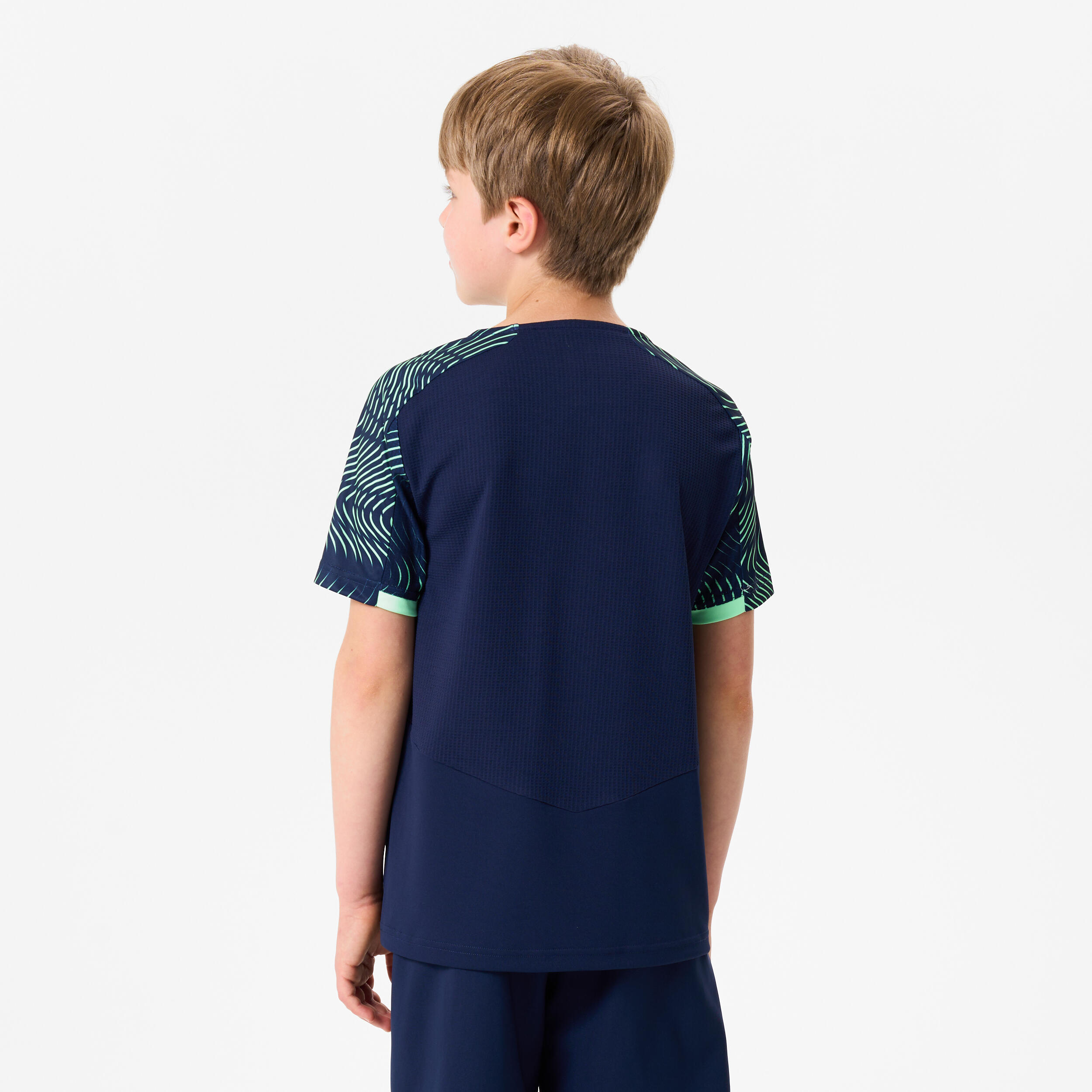 Camisola de Futebol Criança CLUB Wavy Preto/Verde 4/5