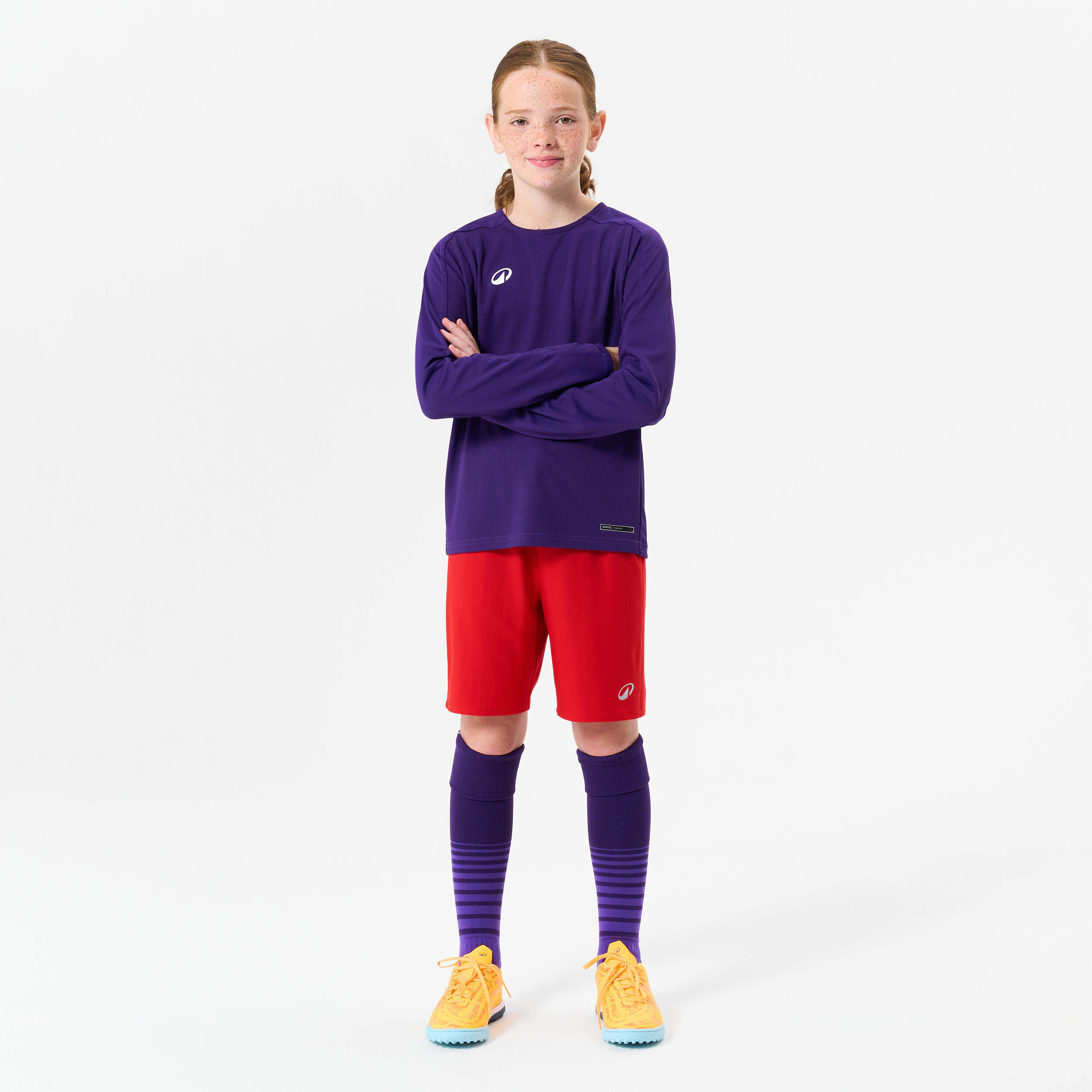 Voetbalshirt kind met lange mouwen Viralto Club paars 6/6