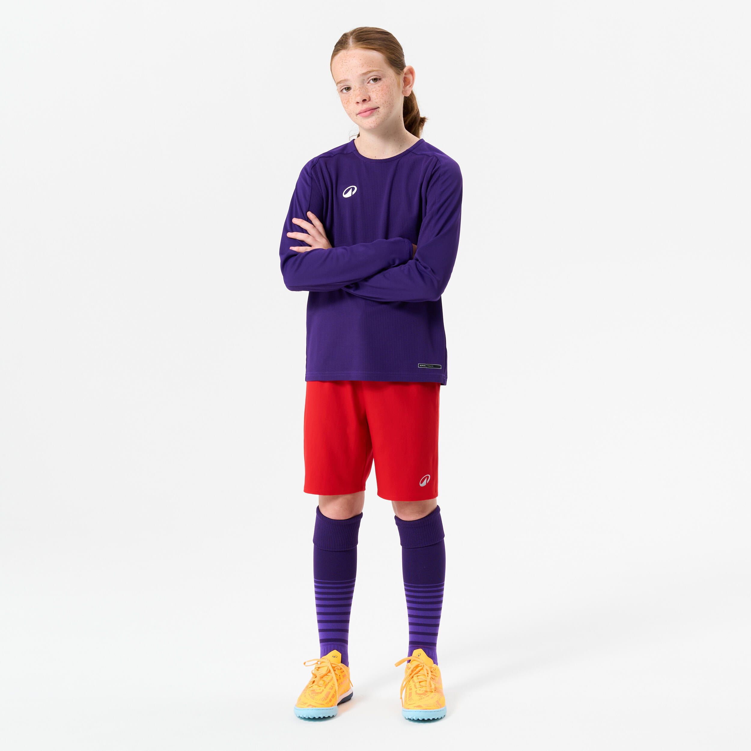 Voetbalshirt kind met lange mouwen Viralto Club paars 2/6