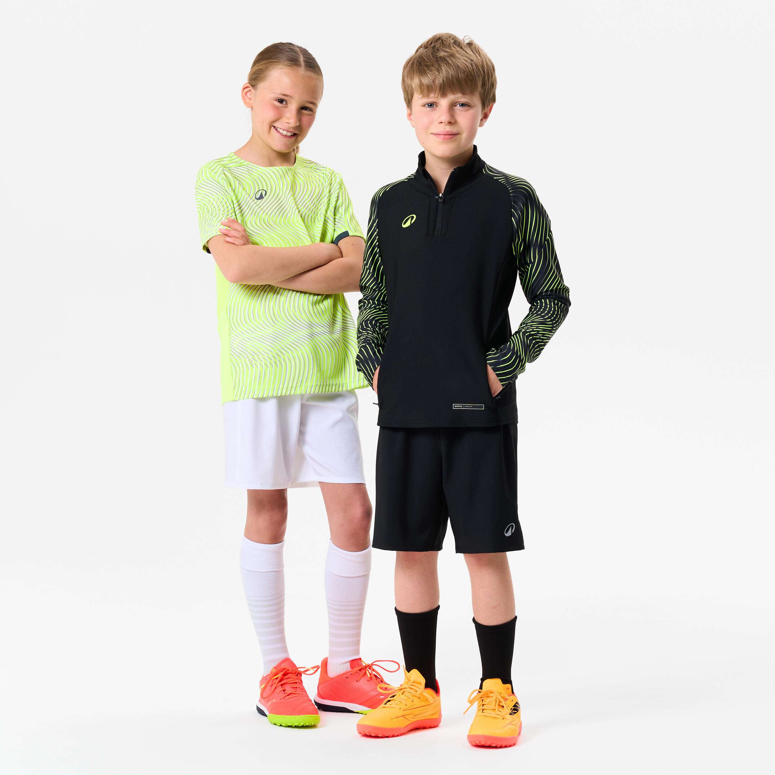 Kinder Fußball Trikot - Club Wavy gelb/schwarz 2/6
