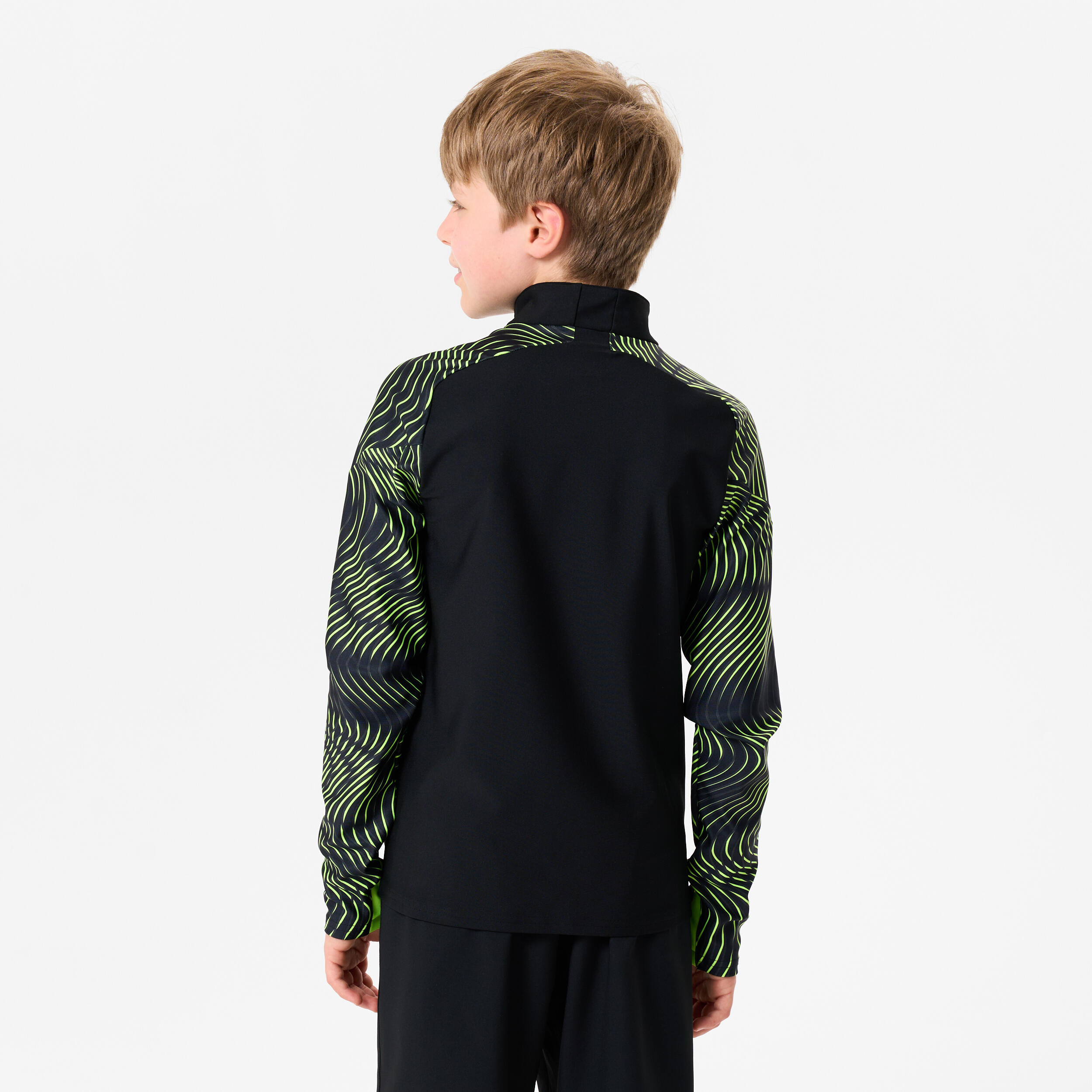 Training top kind Club Wavy zwart/fluogeel 4/6