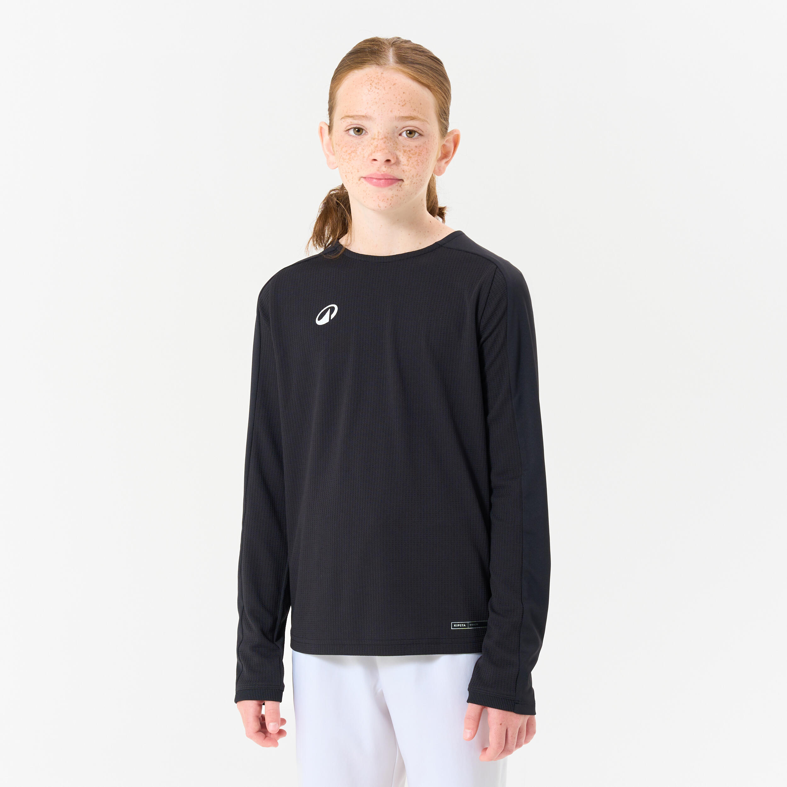 MAILLOT DE FOOTBALL MANCHES LONGUES VIRALTO CLUB JR NOIR KIPSTA