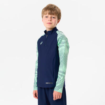 Training top kind club wavy marineblauw/groen