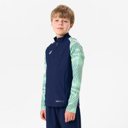 Sweat 1/2 Zip CLUB Wavy Enfant Marine et Vert