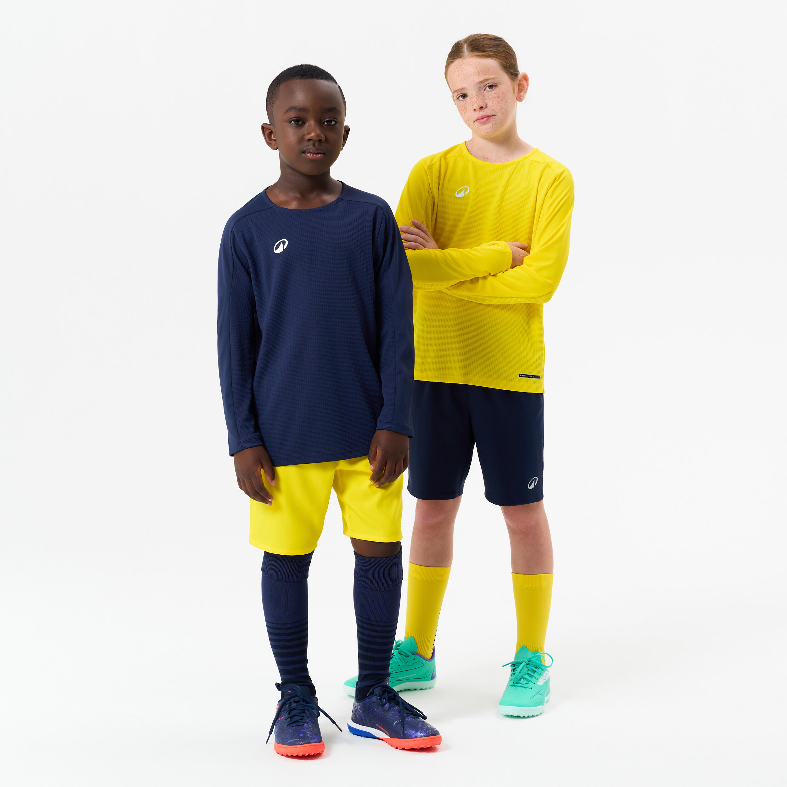 Kids' Long-Sleeved Football Shirt Viralto Club - Yellow 2/6
