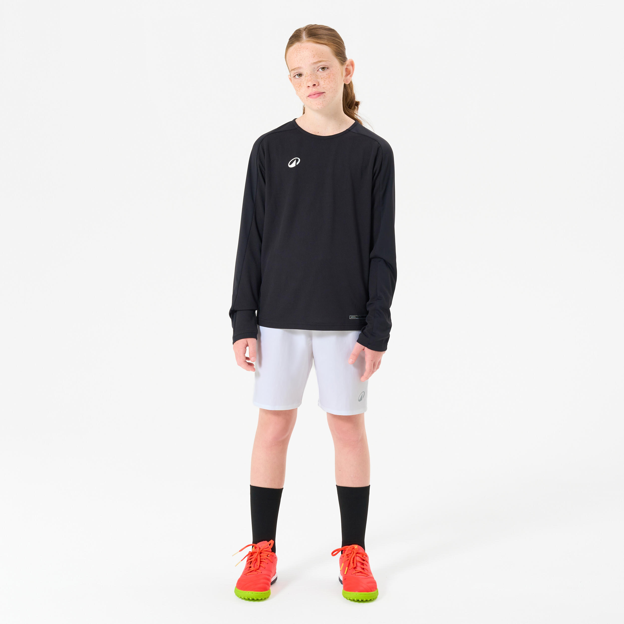 KIPSTA Detský futbalový dres s dlhým rukávom Viralto Club čierny 7-8 r (123-130 cm) · záber 3