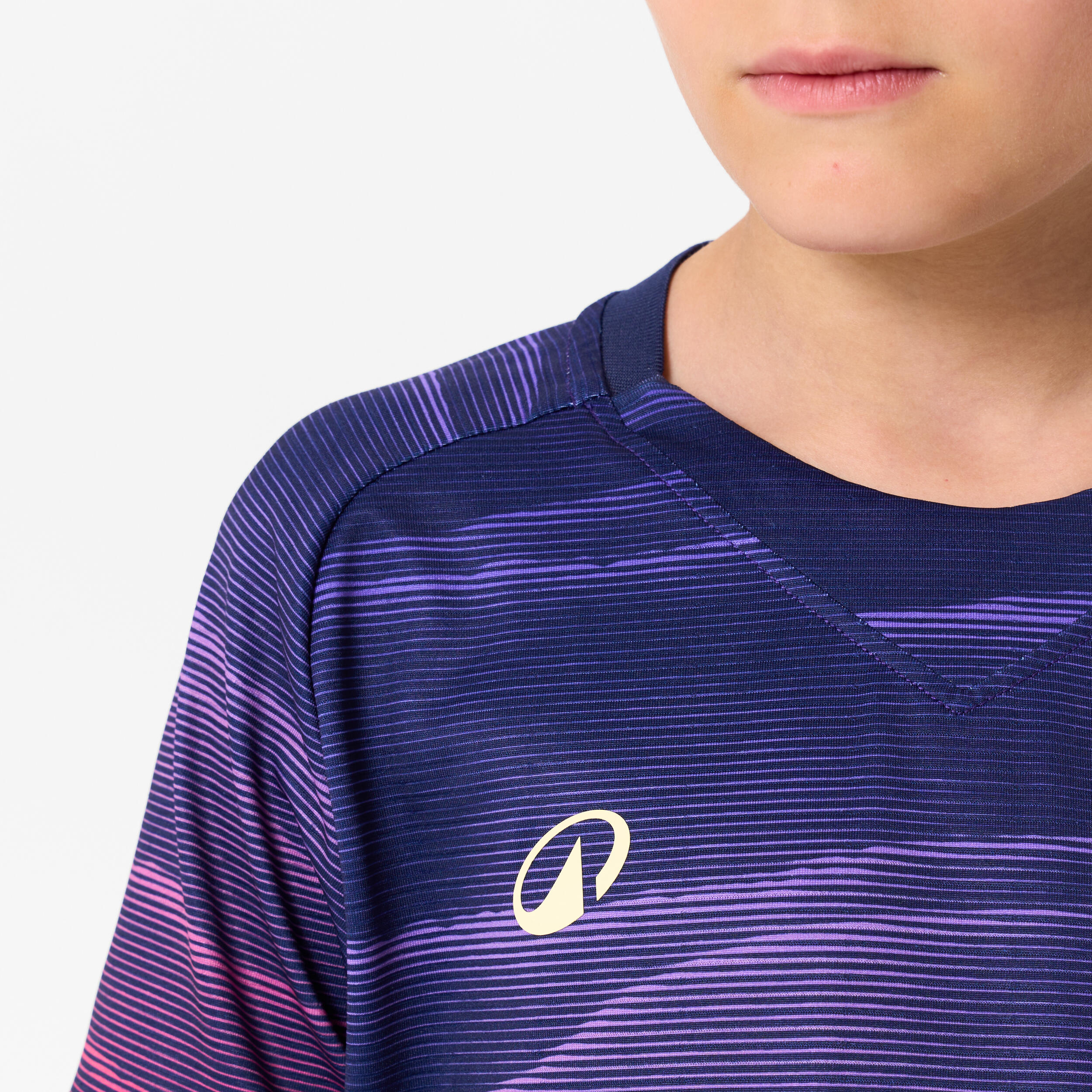 Maillot de football Viralto II manches courtes enfant, "AG" A. Griezmann Violet 3/8