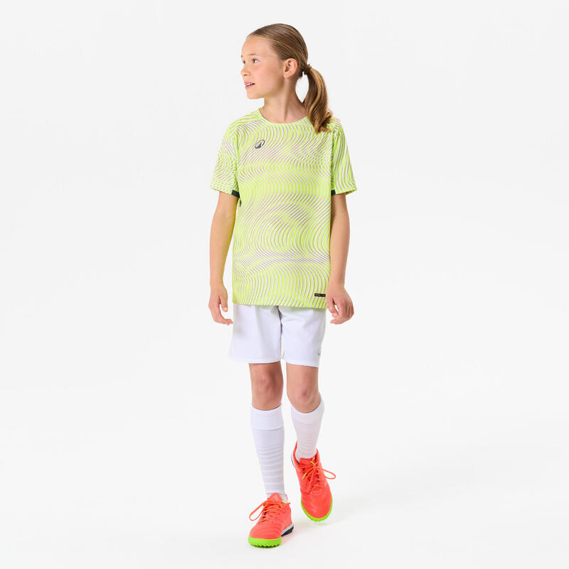 Tricou de fotbal CLUB Wavy Galben-Negru Copii