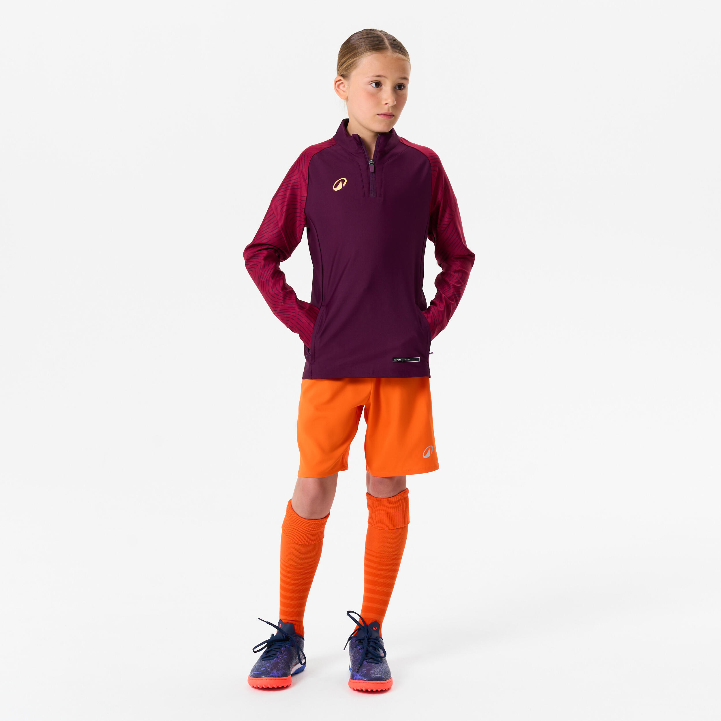 Felpa bambino 1/2 Zip CLUB Wavy bordeaux  7/7
