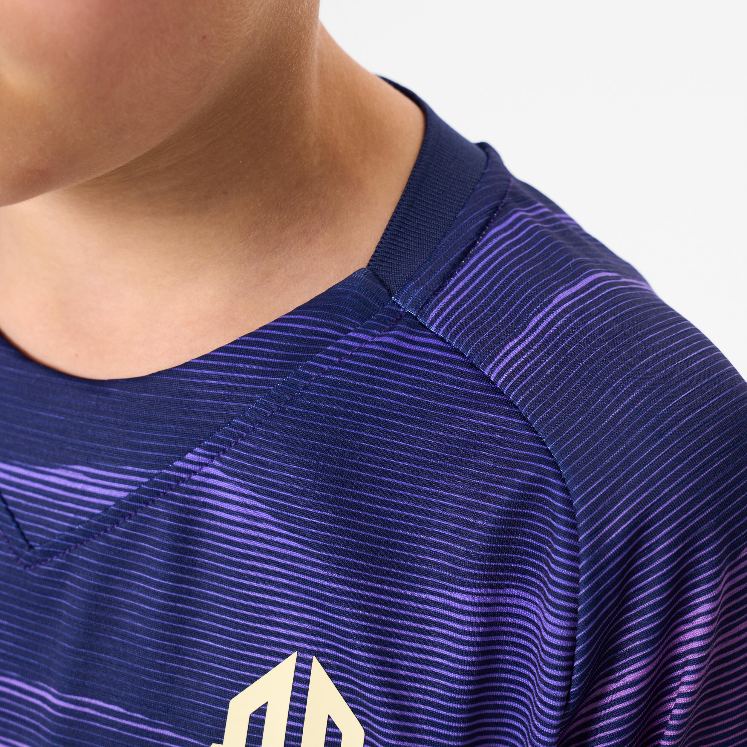 Maillot de football Viralto II manches courtes enfant, "AG" A. Griezmann Violet 6/8