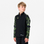 Sweat 1/2 Zip CLUB Wavy JR Noir et Jaune néon