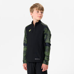 Sweat 1/2 Zip CLUB Wavy JR Noire t Blanc