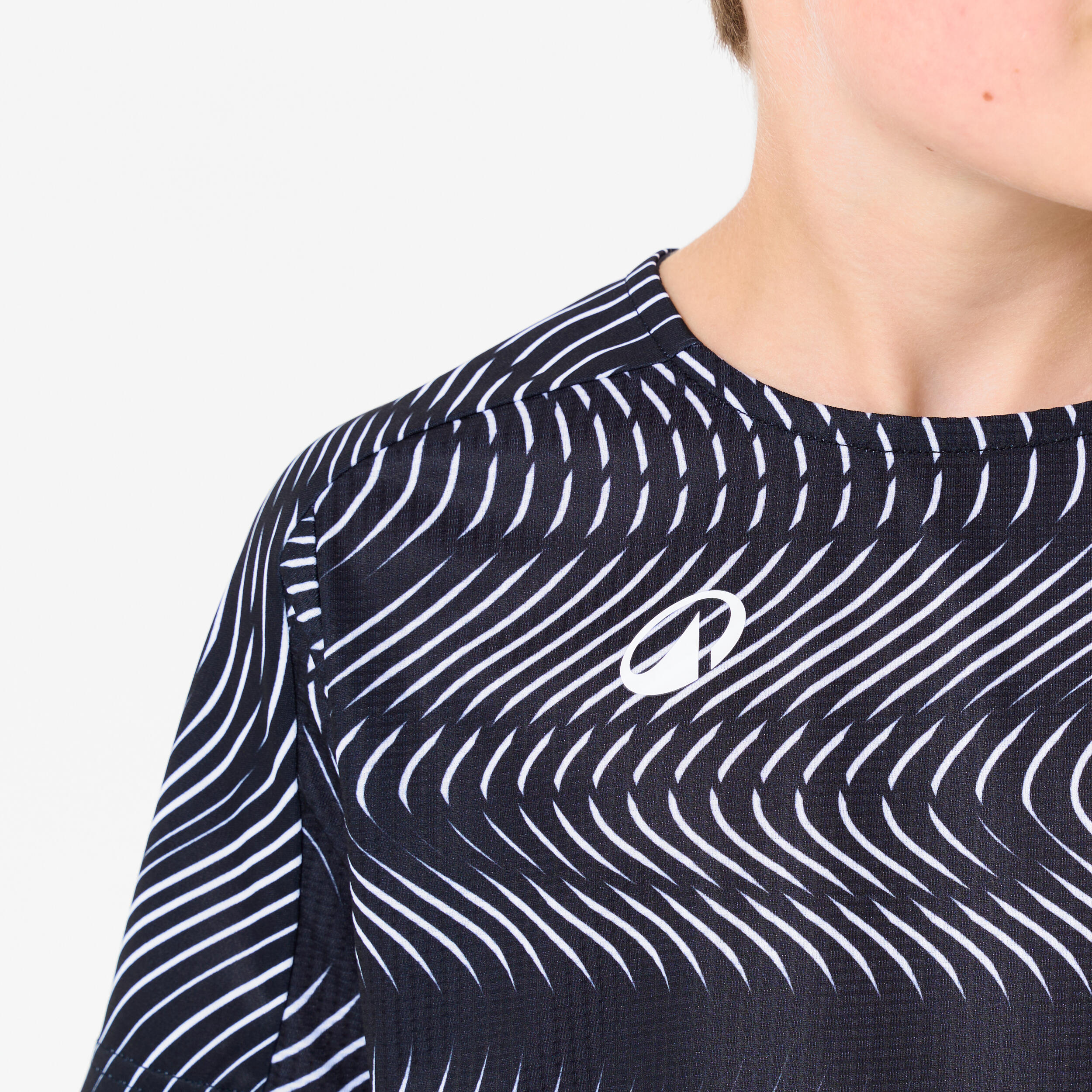 Camisola de Futebol Criança CLUB Wavy Preto/Branco 3/5