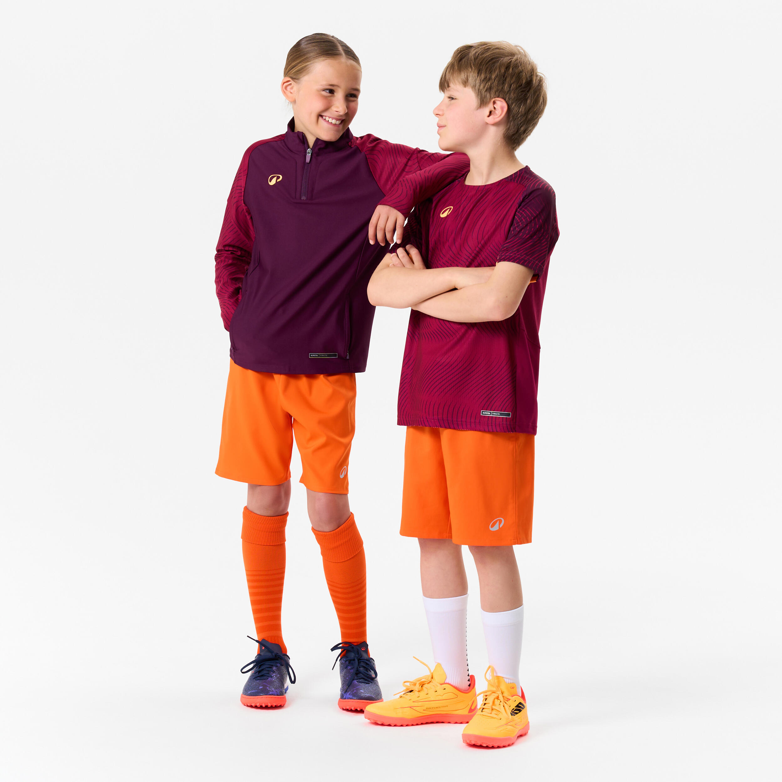 Felpa bambino 1/2 Zip CLUB Wavy bordeaux  2/7
