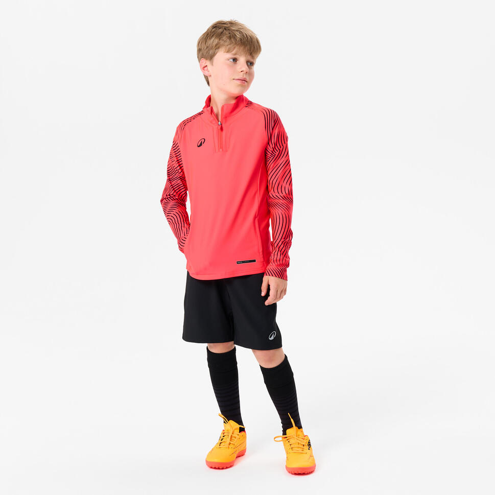 Bluza piłkarska na krótki suwak dla dzieci Kipsta Viralto Wavy Club
