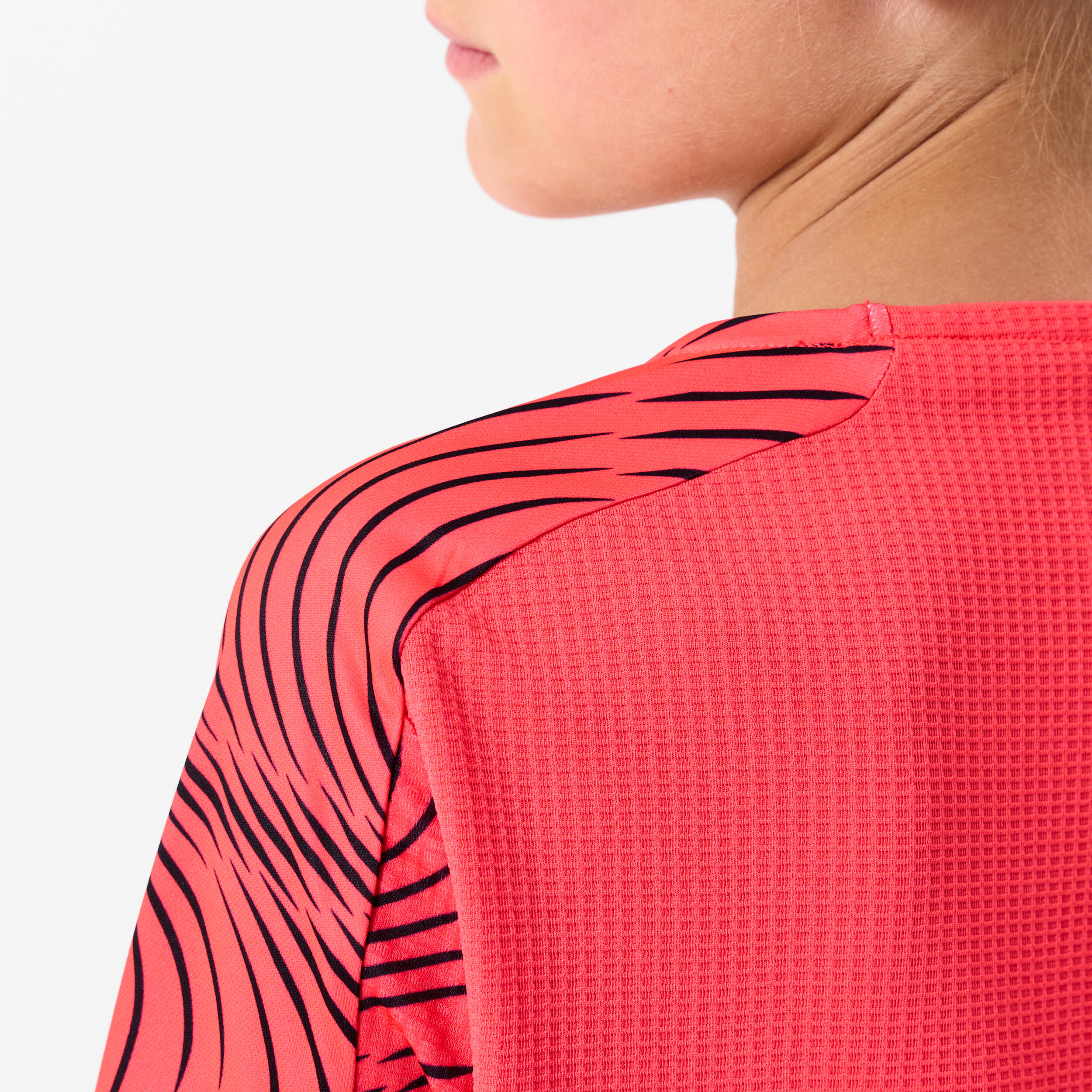 Maillot de football CLUB Wavy Rose et Noir Junior 5/5