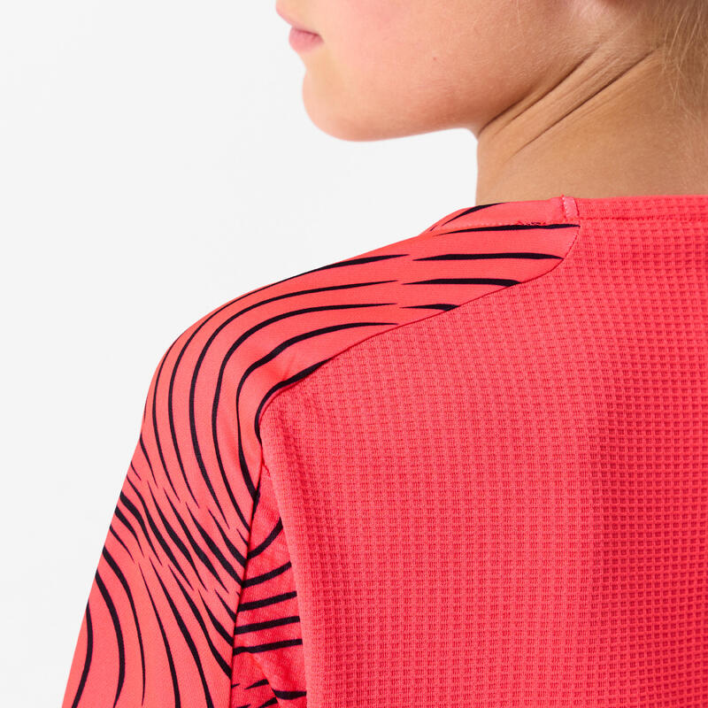 Tricou de fotbal CLUB Wavy Roz-Negru copii