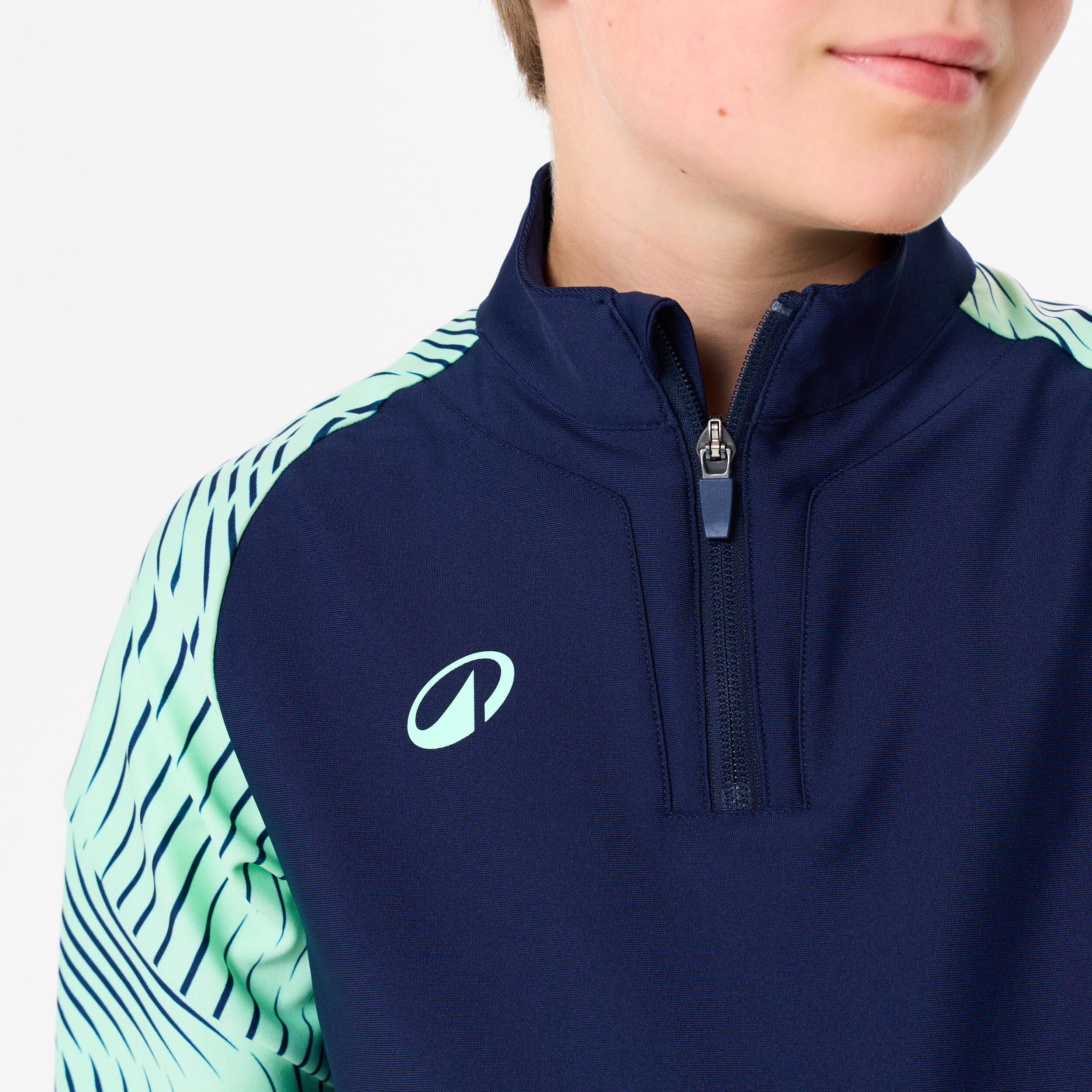 Bluza piłkarska na krótki suwak dla dzieci Kipsta Viralto Wavy Club 3/5