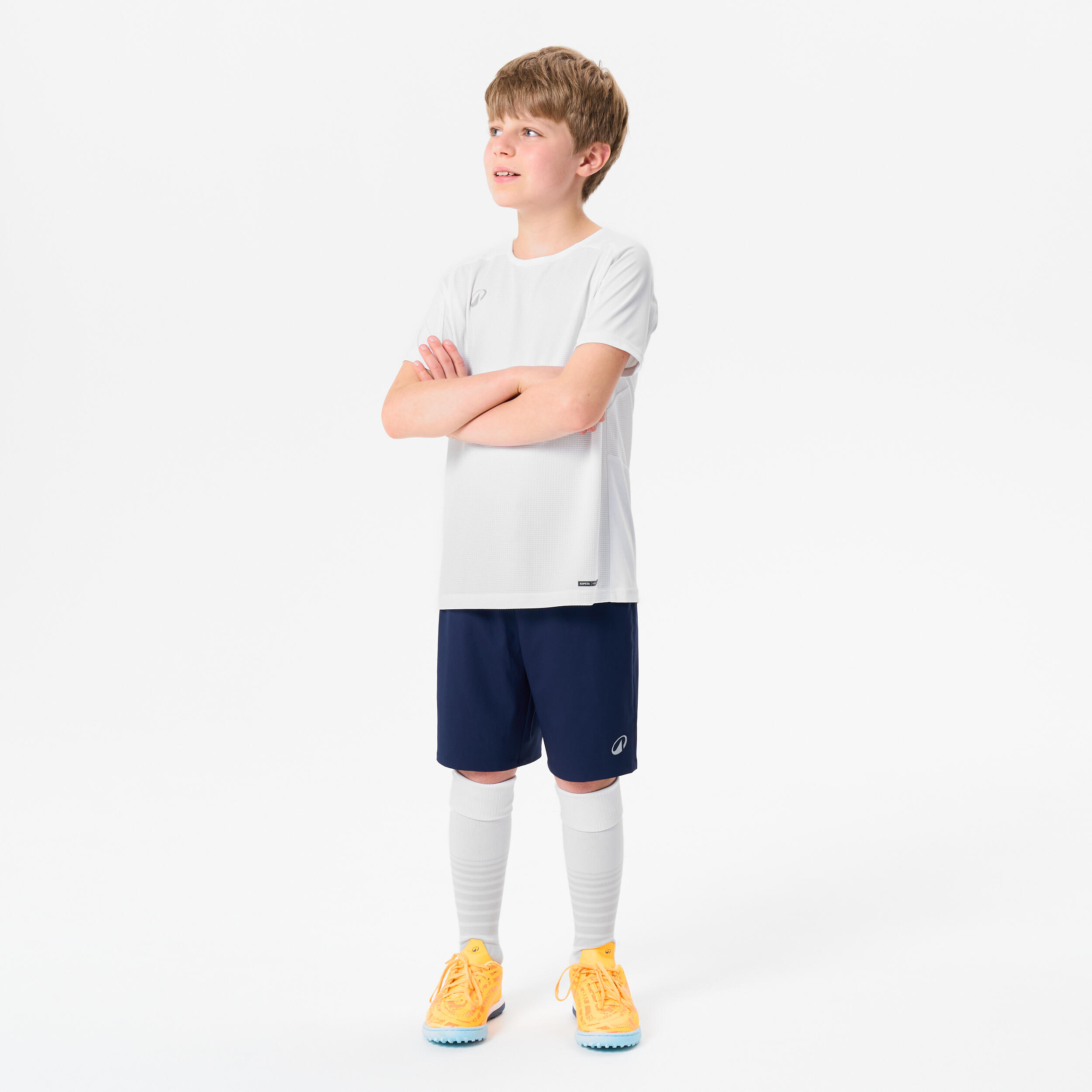 KIPSTA Detský futbalový dres s krátkym rukávom Viralto Club biely 8-9 r (131-140 cm) · záber 7