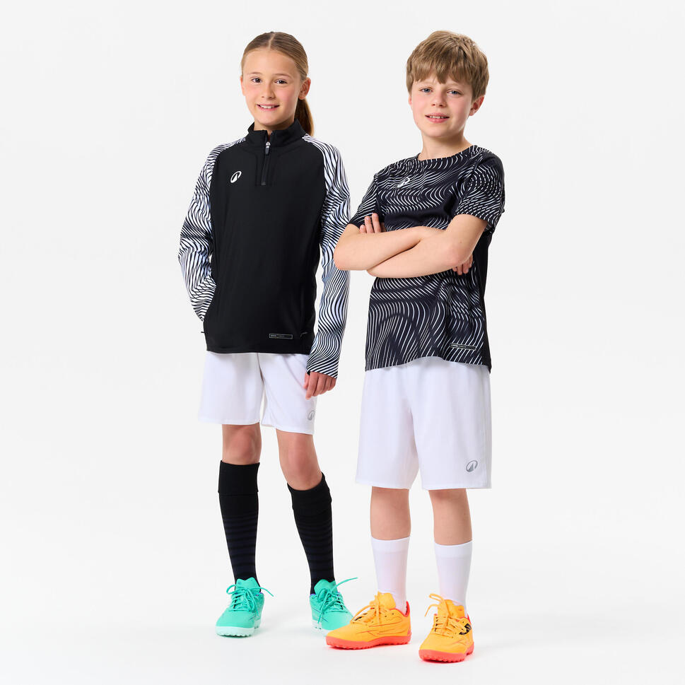 Bluza piłkarska dla dzieci Kipsta Viralto Wavy Club na krótki suwak