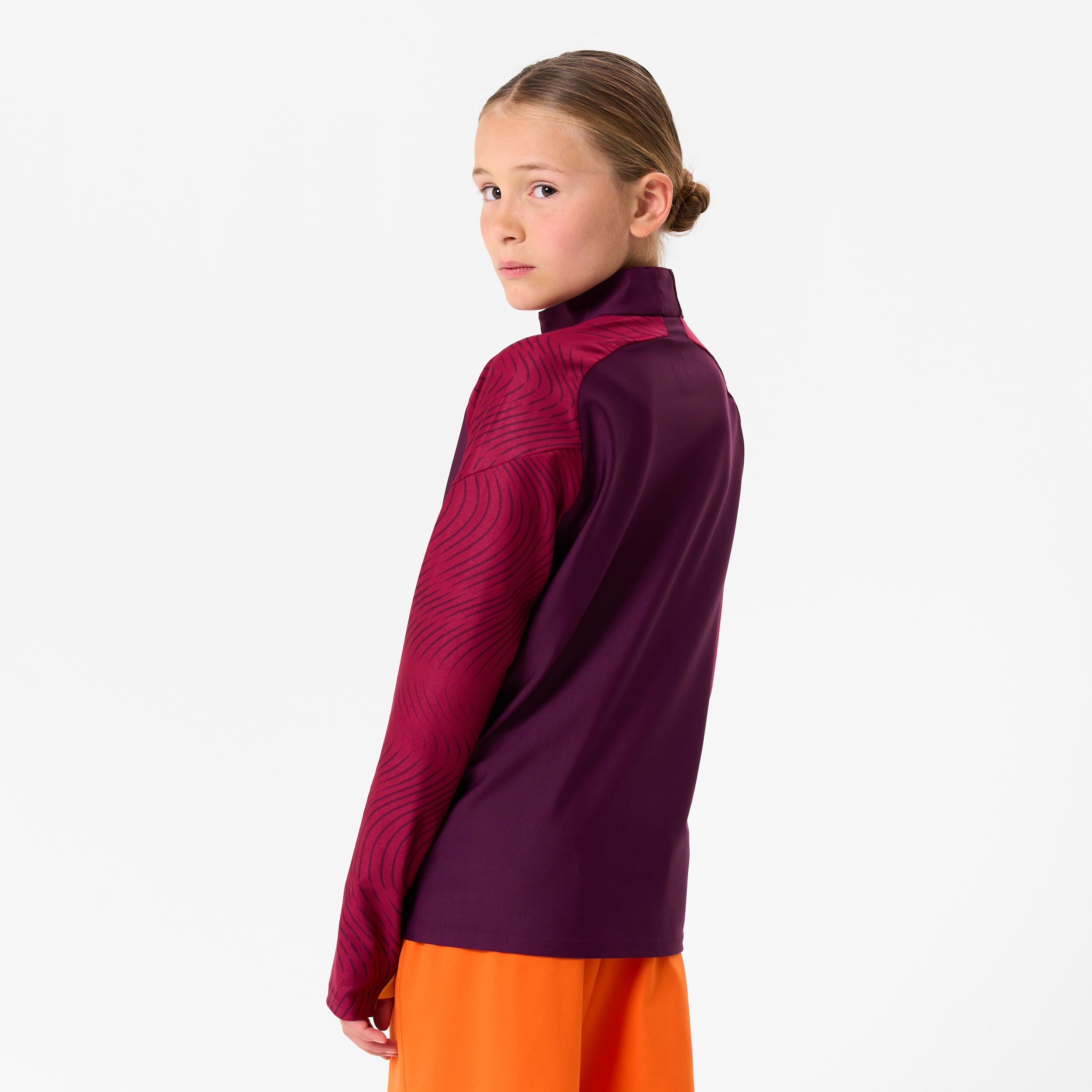Felpa bambino 1/2 Zip CLUB Wavy bordeaux  4/7