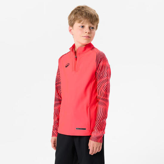 Bluza piłkarska na krótki suwak dla dzieci Kipsta Viralto Wavy Club